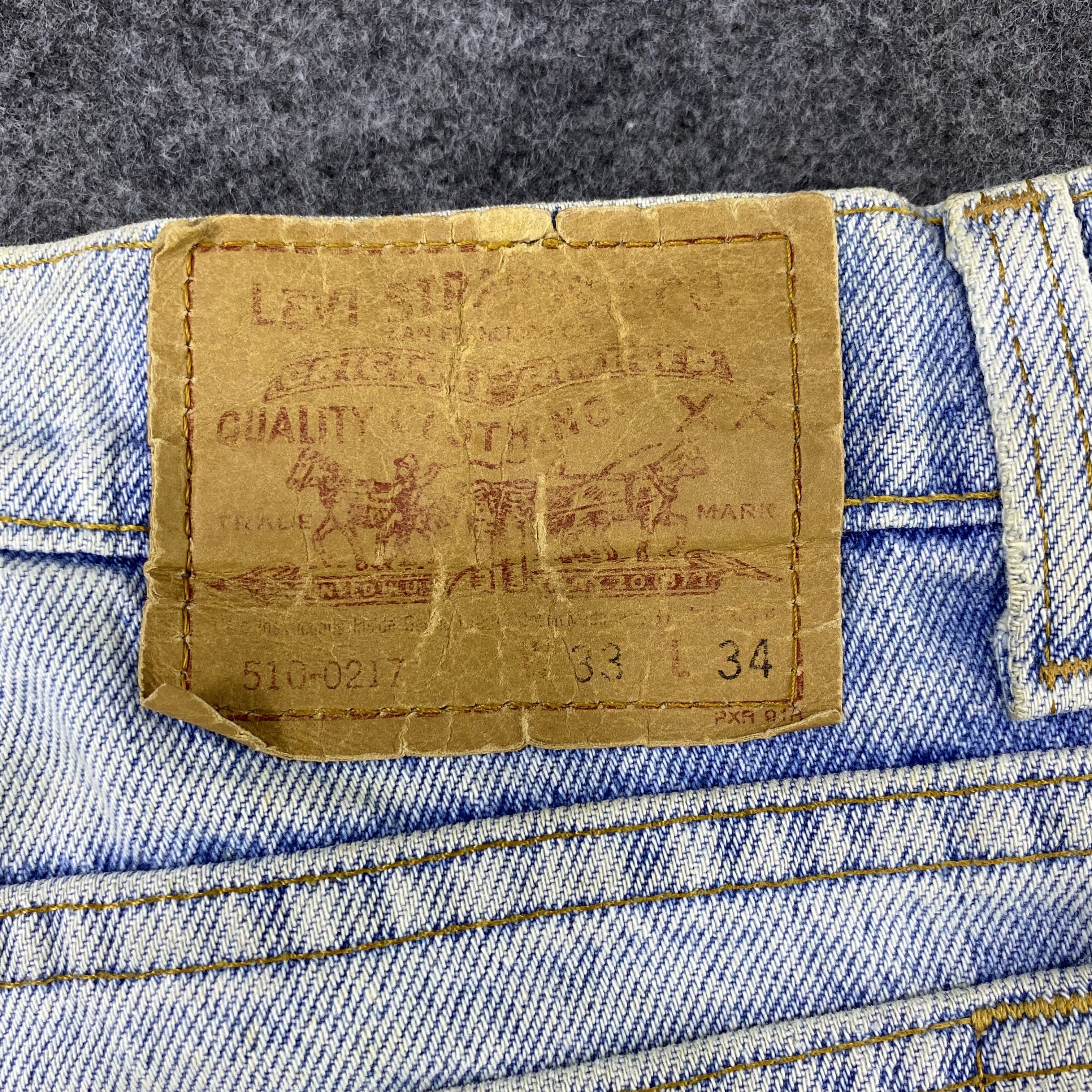 Levi's × Vintage Vintage Levi's 510-0217 Distressed Blue Wash Jeans-J1175 Size US 32 / EU 48 - 12 Thumbnail