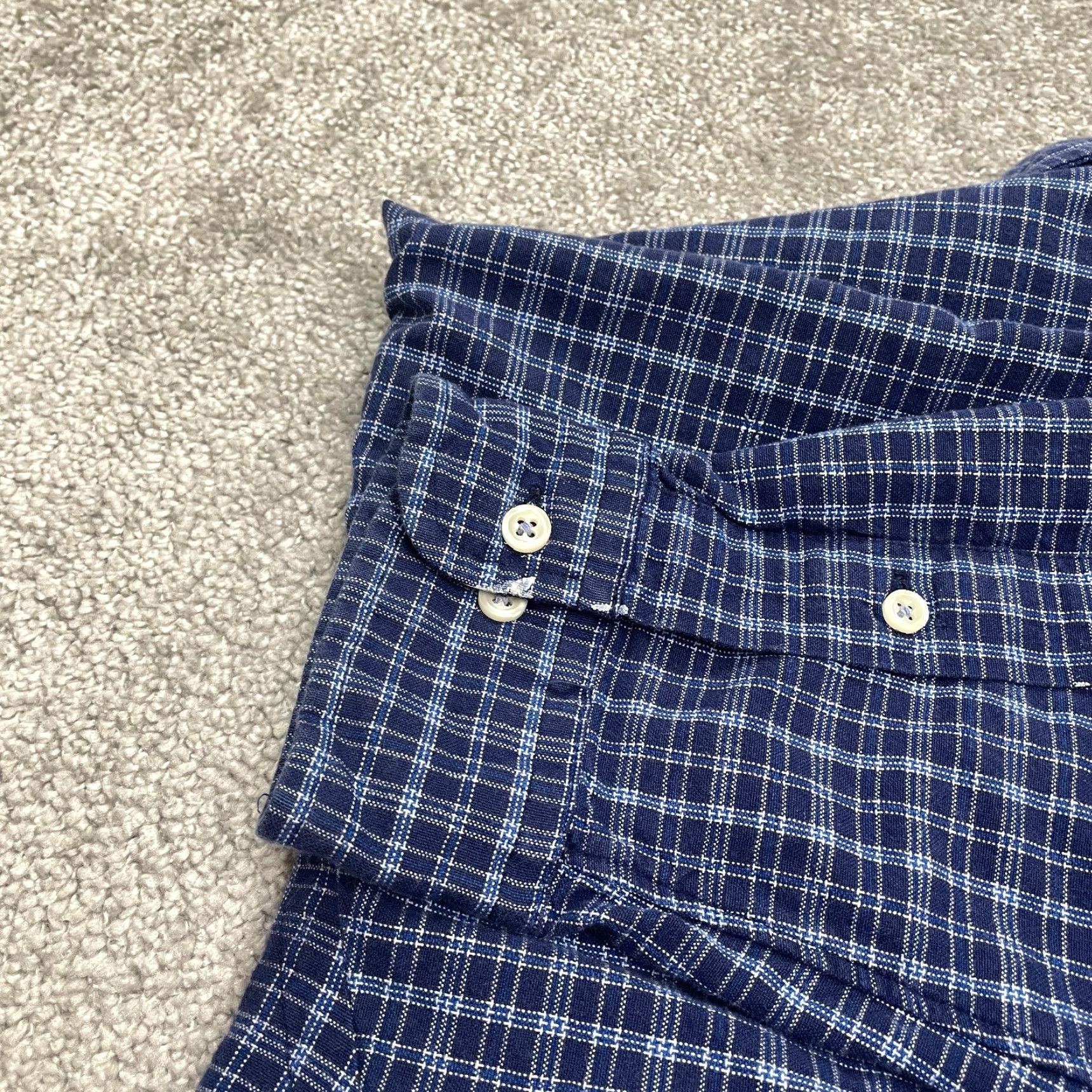 Polo Ralph Lauren VINTAGE Polo Ralph Lauren Halpern Button-Down Shirt Mens Large Blue Plaid Cotton Classic Casual Size US XS / EU 42 / 0 - 5 Thumbnail
