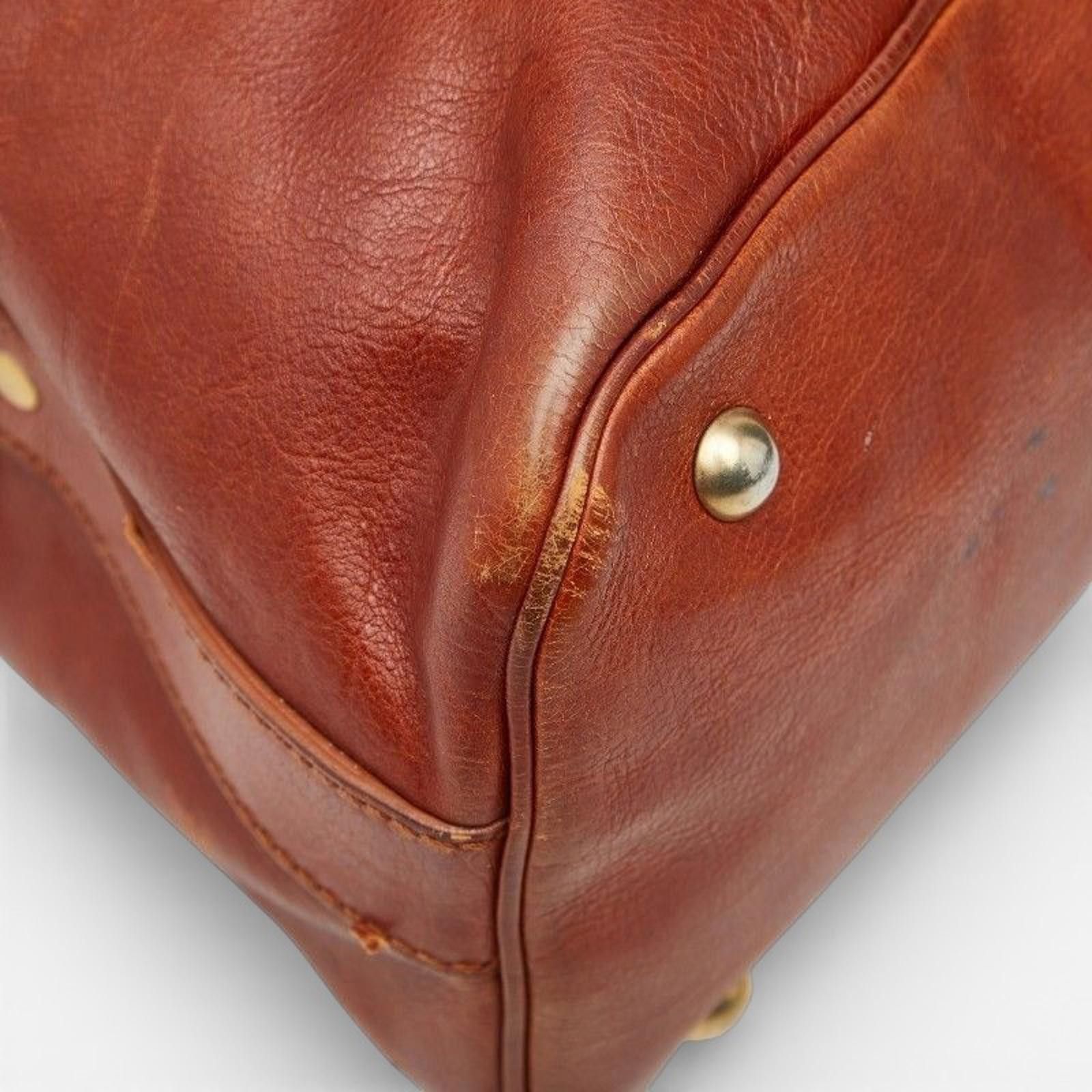 Saint Laurent Paris Saint Laurent - Brown Leather Tote Bag Size ONE SIZE - 7 Thumbnail