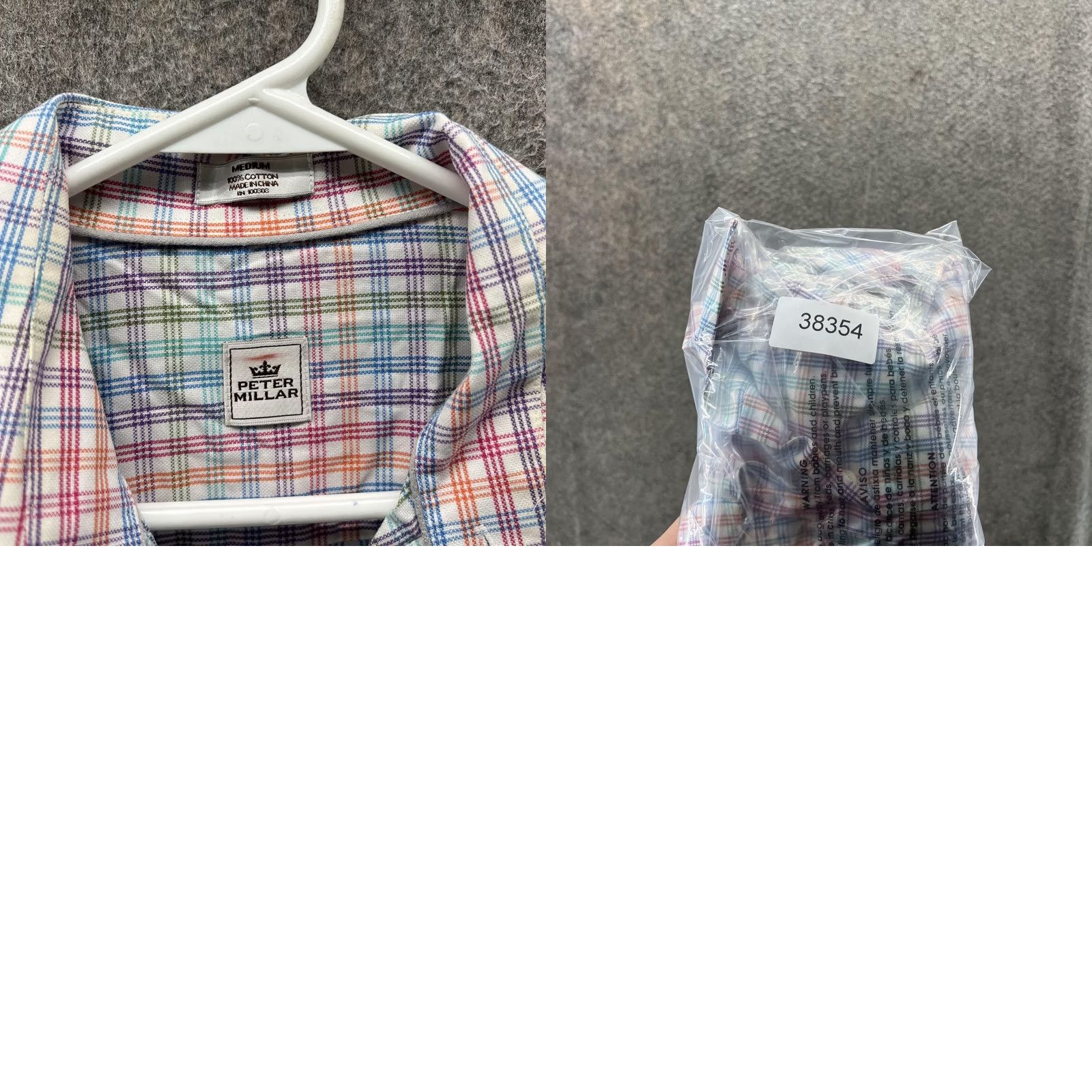 Peter Millar Peter Millar Shirt Mens Medium Multicolor Plaid Cotton Button Front Casual Size US M / EU 48-50 / 2 - 8 Thumbnail