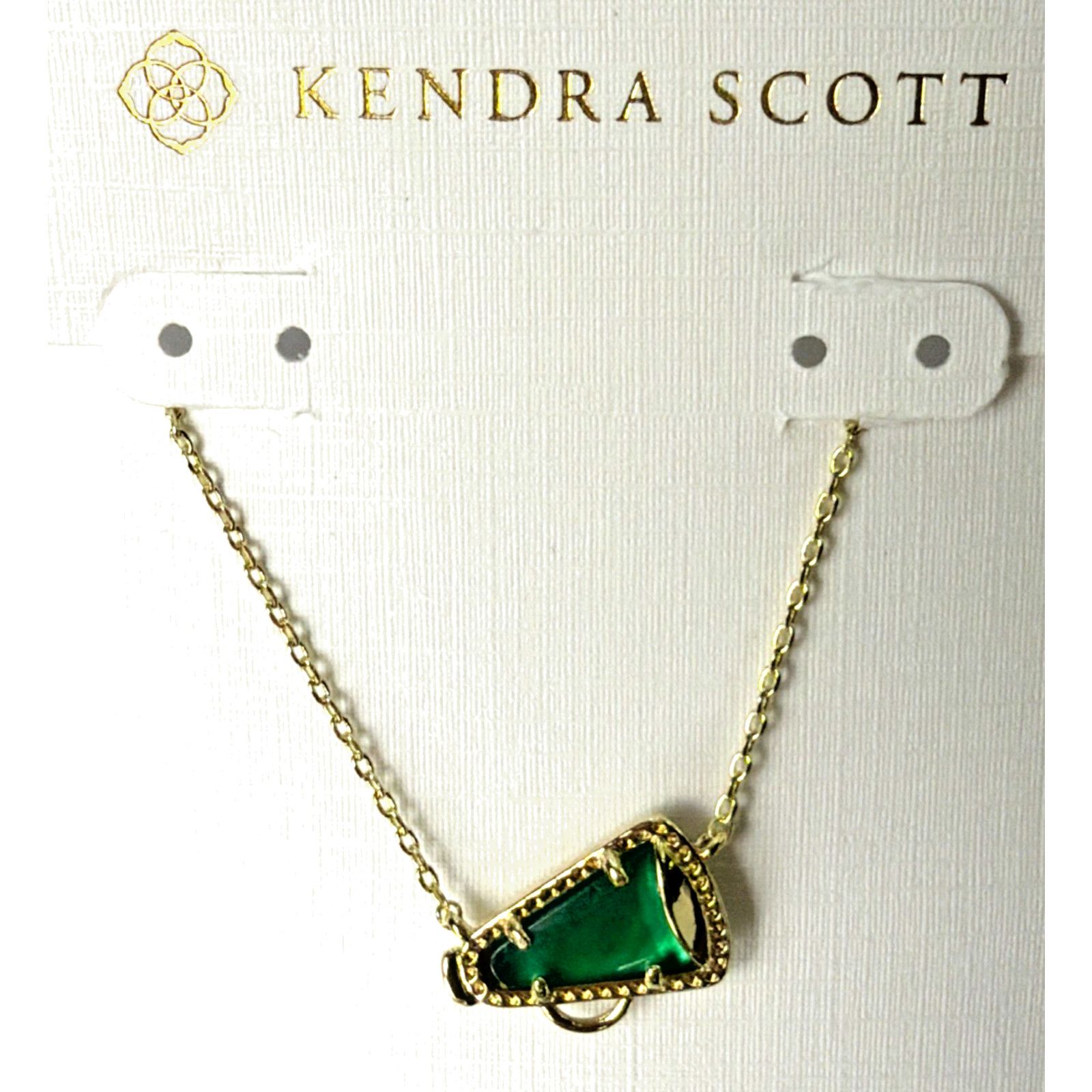 Kendra Scott Kendra Scott Cheer Gold Short Pendant Necklace Emerald NEW Size ONE SIZE - 2 Thumbnail
