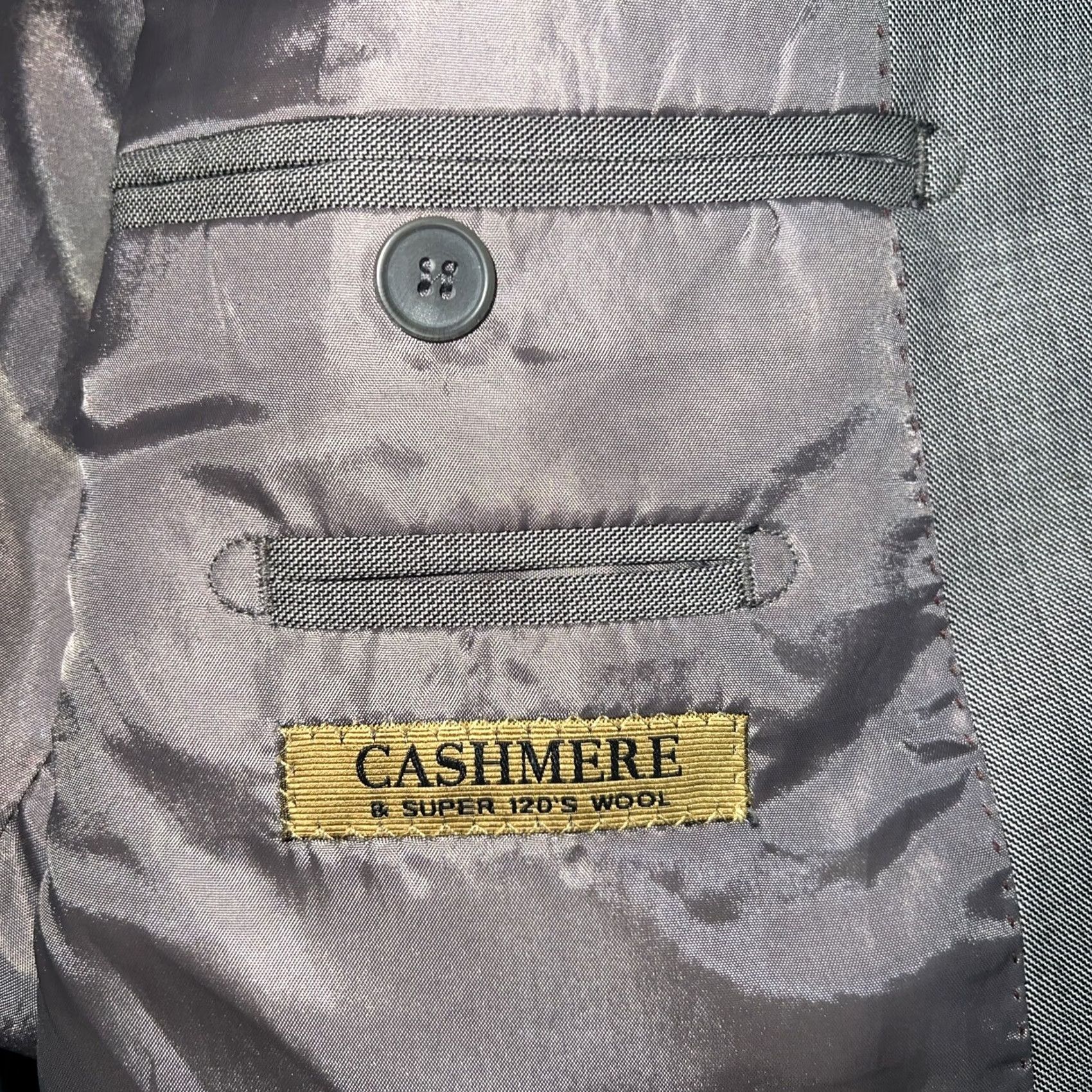 Vintage Giorgio Cosani Sport Coat Gray 120s Wool/Cashmere Mens 42R Regular Wool Lining Sports Theme Jacket Size US XS / EU 42 / 0 - 5 Thumbnail