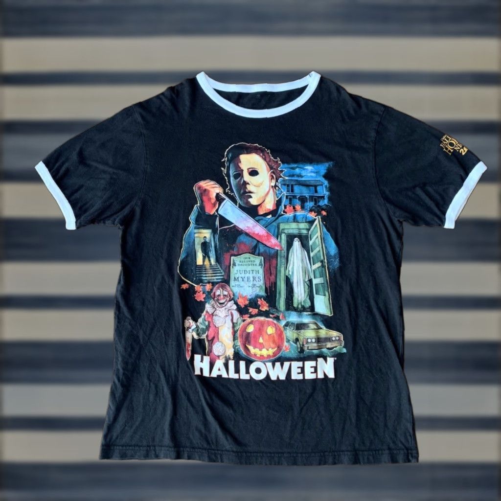 Vintage VINTAGE Universal Studios Halloween Horror Nights Michael Myers Ringer T-Shirt Large Size US L / EU 52-54 / 3 - 1 Thumbnail