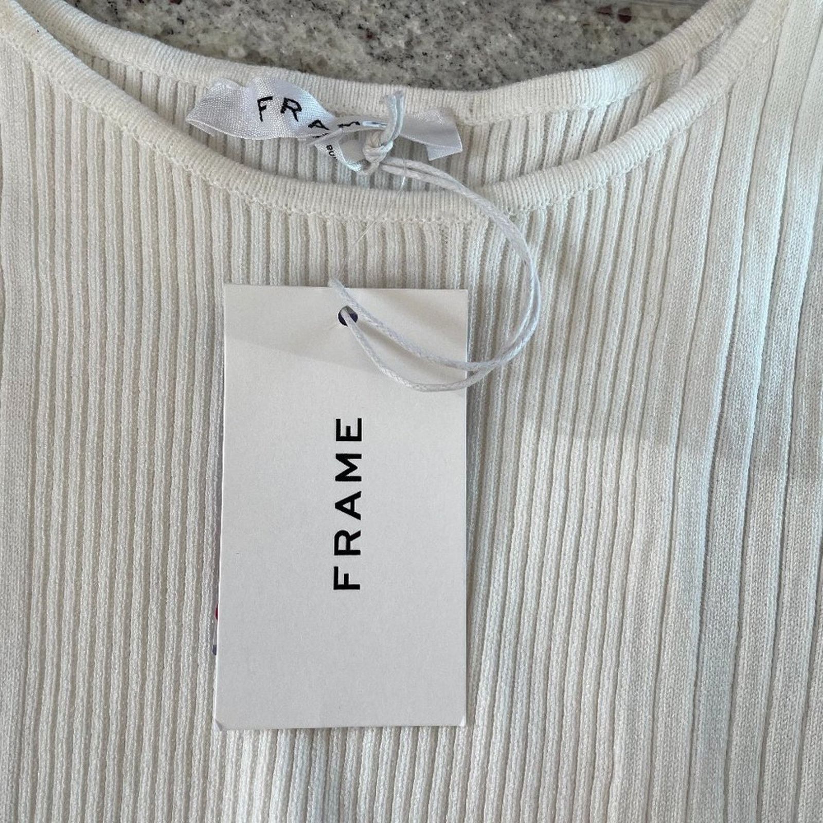 Frame Off White Ribbed Raceback Sweater from Frame Size XL / US 12-14 / IT 48-50 - 4 Thumbnail