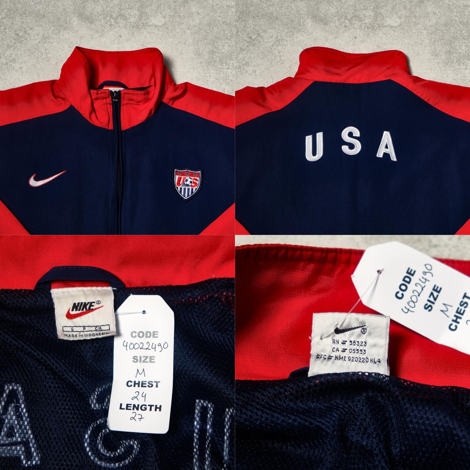 Nike 1998 USA Training Track Football Jacket Nike (M) Size US M / EU 48-50 / 2 - 4 Thumbnail