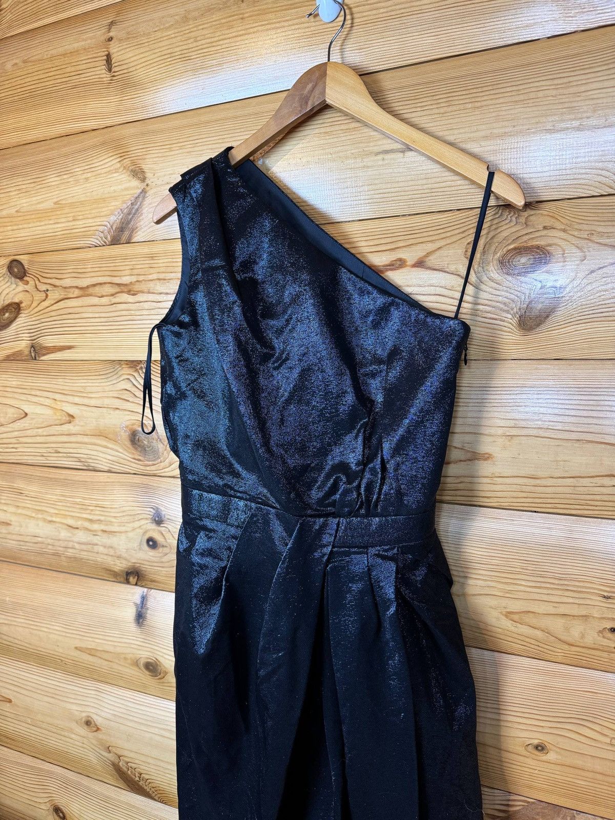 Dsquared2 DSQUARED2 One Shoulder Silk Blend Dress Black NWT IT 40 Size M / US 6-8 / IT 42-44 - 2 Thumbnail
