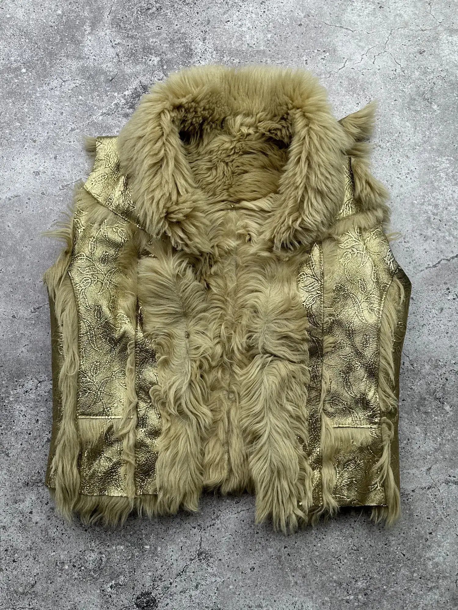 Vintage Vintage Fur/Sheepskin Vest C52(V168) Size S / US 4 / IT 40 - 4 Thumbnail