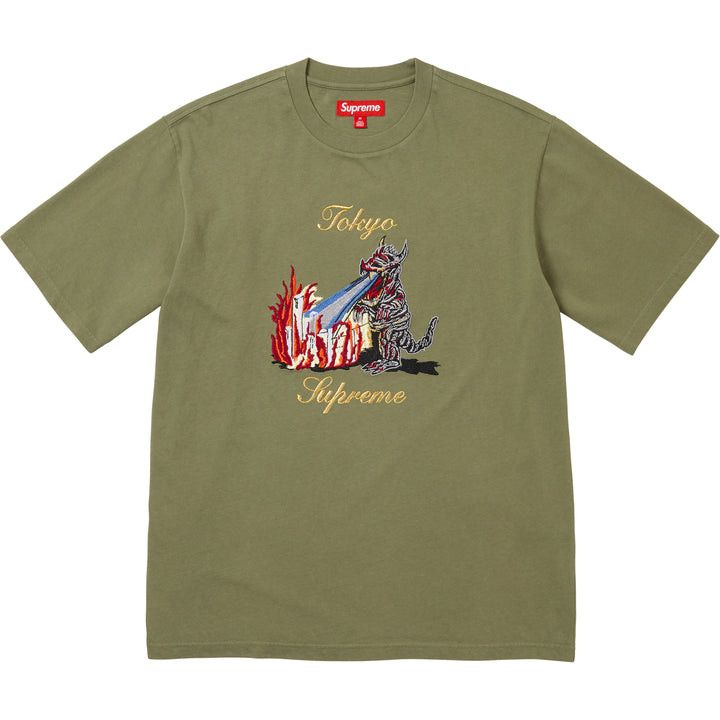 Supreme Supreme Monster S/S Top Embroidered Tee Light Olive SS26 Size US L / EU 52-54 / 3 - 1 Thumbnail