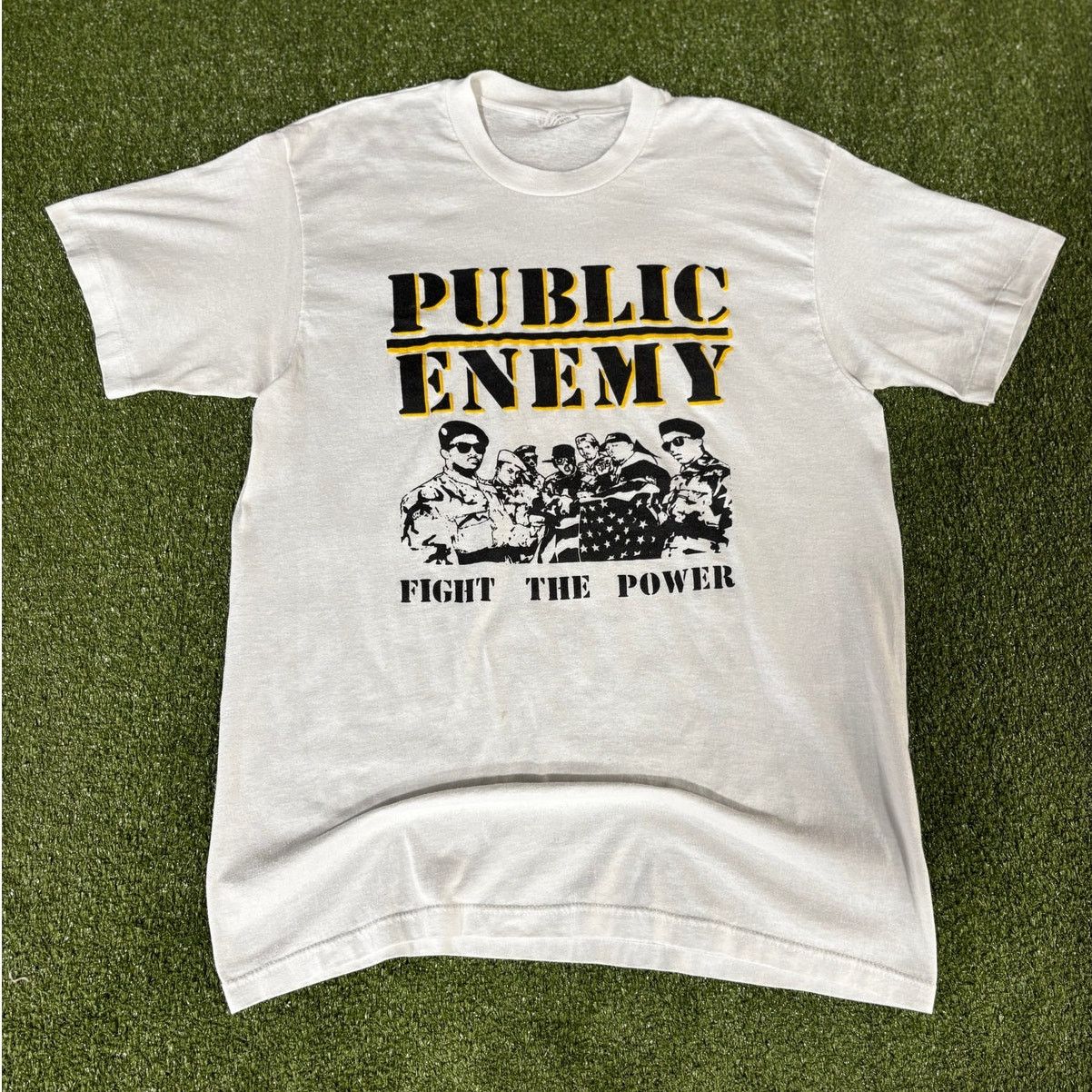 Vintage vintage 90s single stitch Public enemy fight the power rap t Size US L / EU 52-54 / 3 - 2 Thumbnail