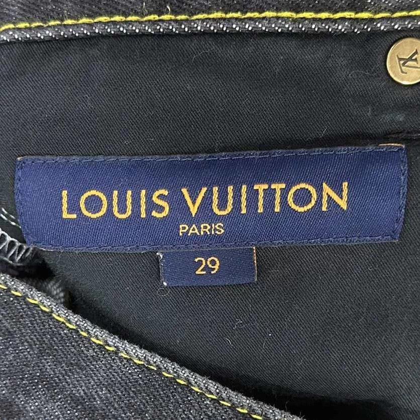 Louis Vuitton LV x Nigo Logo Print Colorblock Jeans 29 Size US 29 - 4 Thumbnail