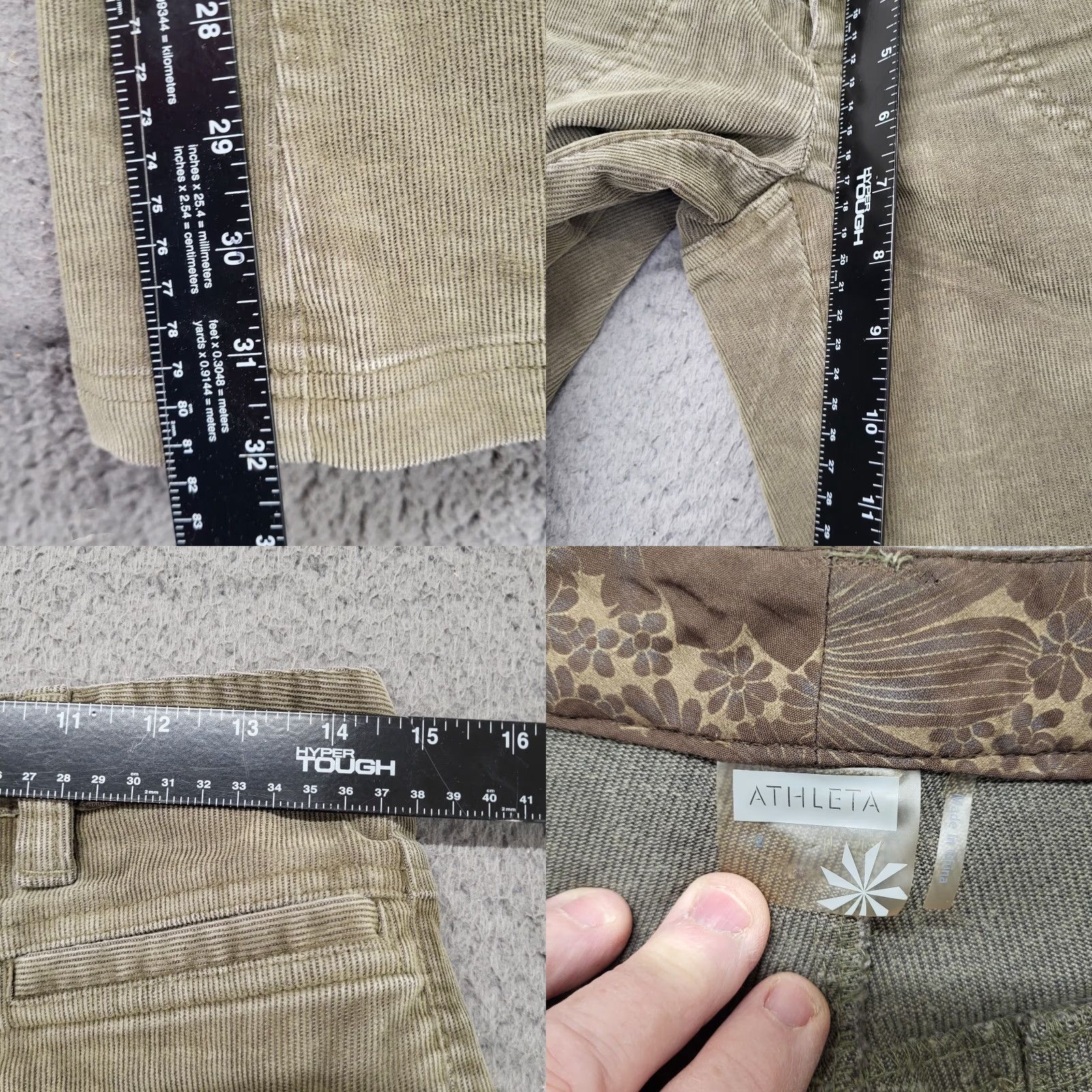 Athleta Athleta Cargo Pants Womens 2 Brown Corduroy Flare Pockets Moto Slim City 2XS Womens Size 24" / US 00 / IT 34 - 9 Thumbnail