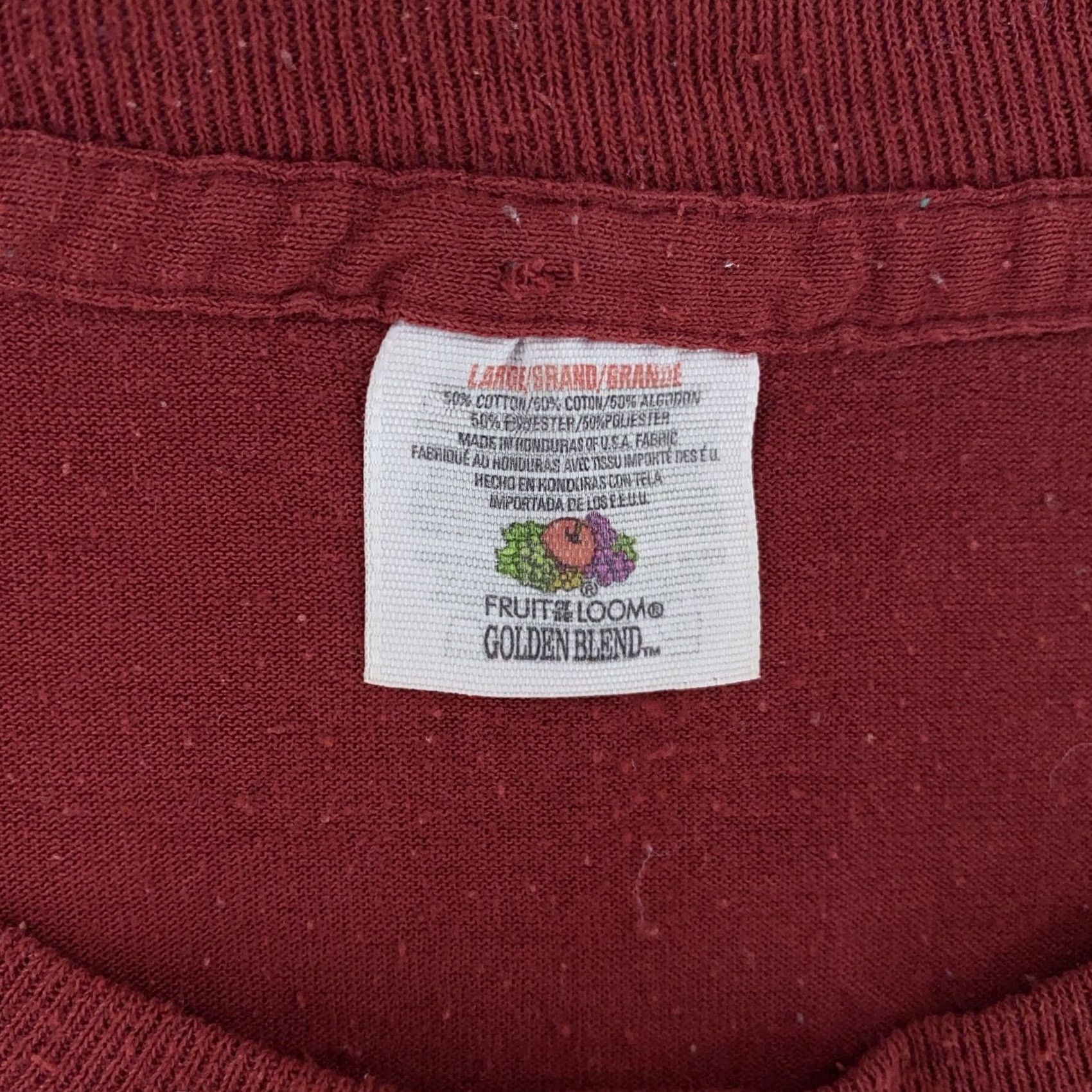 Fruit Of The Loom VINTAGE Fruit of the Loom Shirt M/L Pocket Tee Gold/Red Blend Cotton Blend Casual Mens Shirt Pocket Tee 90s Favorite Size US M / EU 48-50 / 2 - 7 Thumbnail