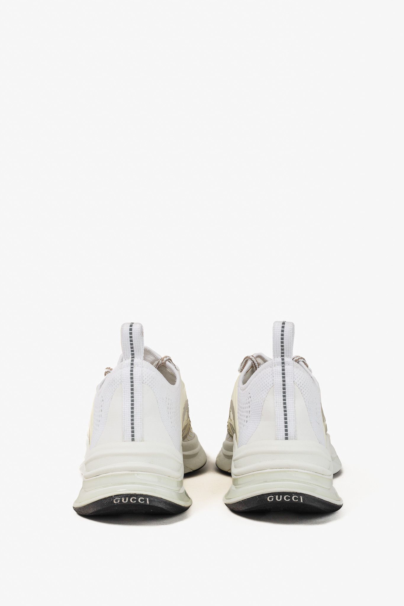 Gucci Gucci Run White Knit Logo Lace-Up Sneakers Size US 9 / IT 39 - 2 Thumbnail