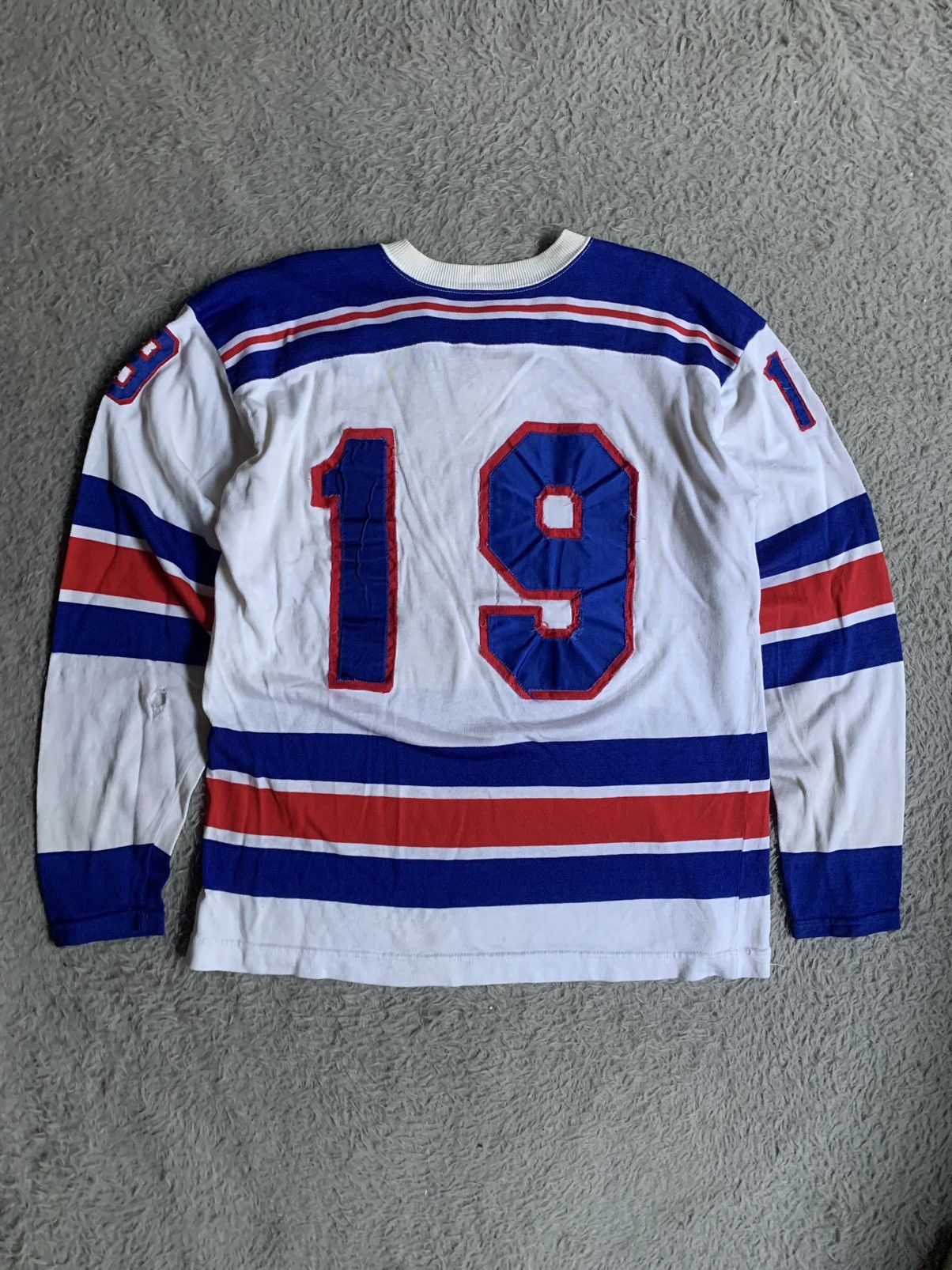 NHL Vintage 70s 80s Rare Newyorks Rangers Kings 19 Jersey Bauer Size US L / EU 52-54 / 3 - 9 Thumbnail