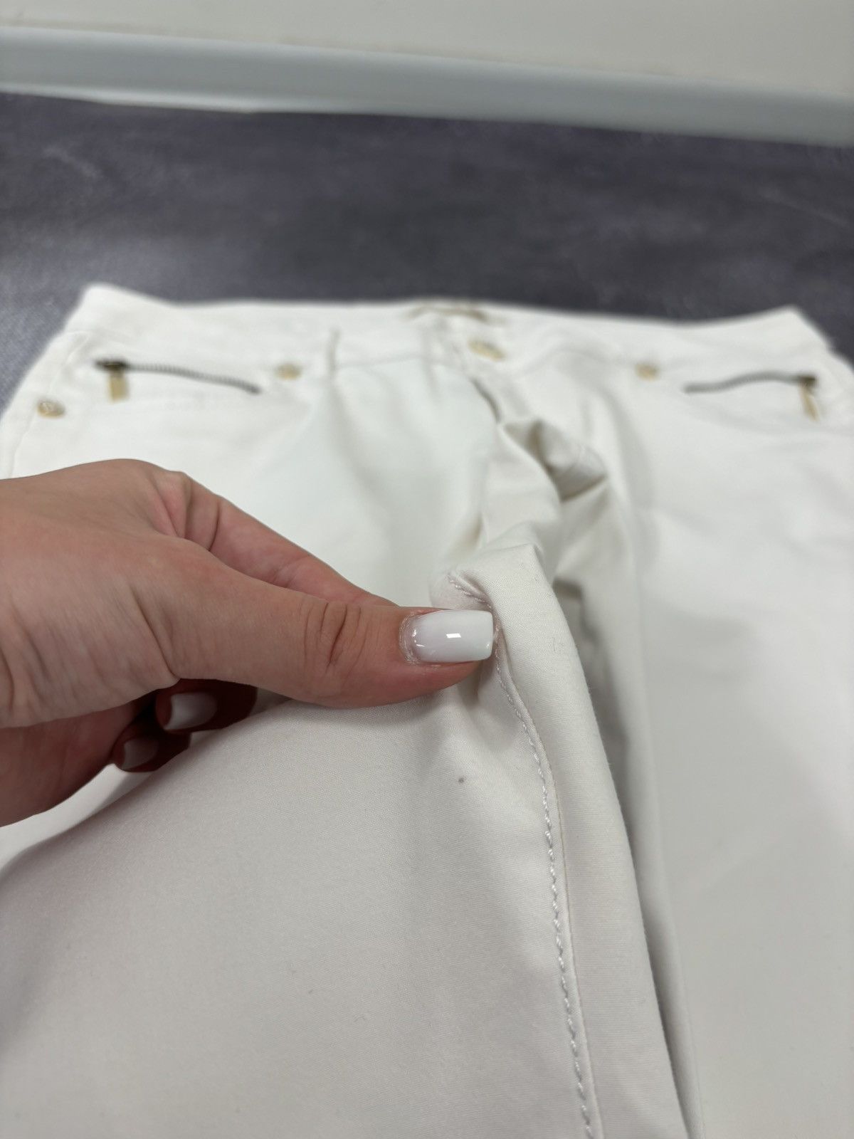 Roberto Cavalli Roberto Cavalli Women’s Bottoms Zip White Luxury Pants Size 32" / US 10 / IT 46 - 4 Thumbnail