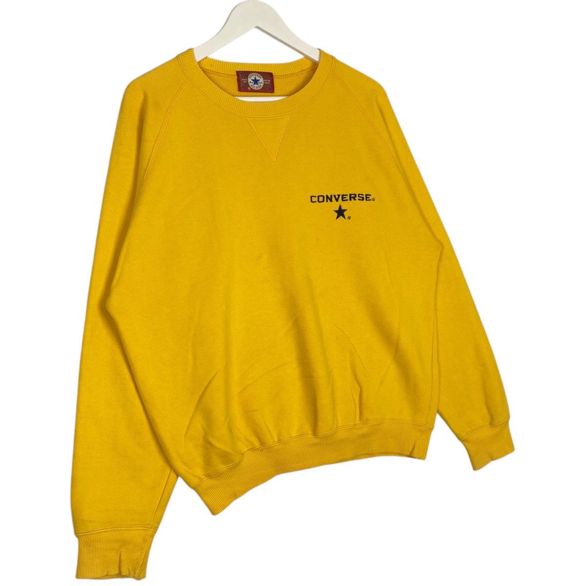 Vintage Vintage Converse All Star Big Printed Crewneck Yellow Size US M / EU 48-50 / 2 - 3 Thumbnail