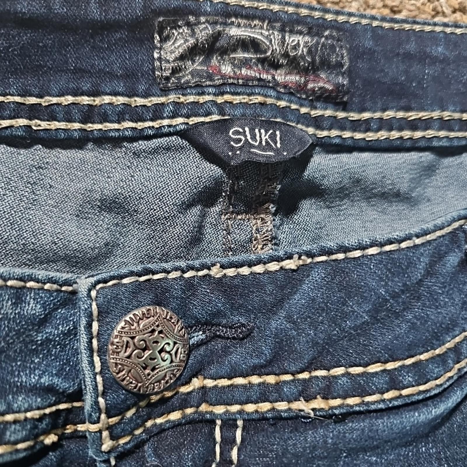 Silver Jeans Co. Silver Jeans Suki Fluid Denim Mid Capri Jeans 24/22½ Size 24" / US 00 / IT 34 - 2 Thumbnail