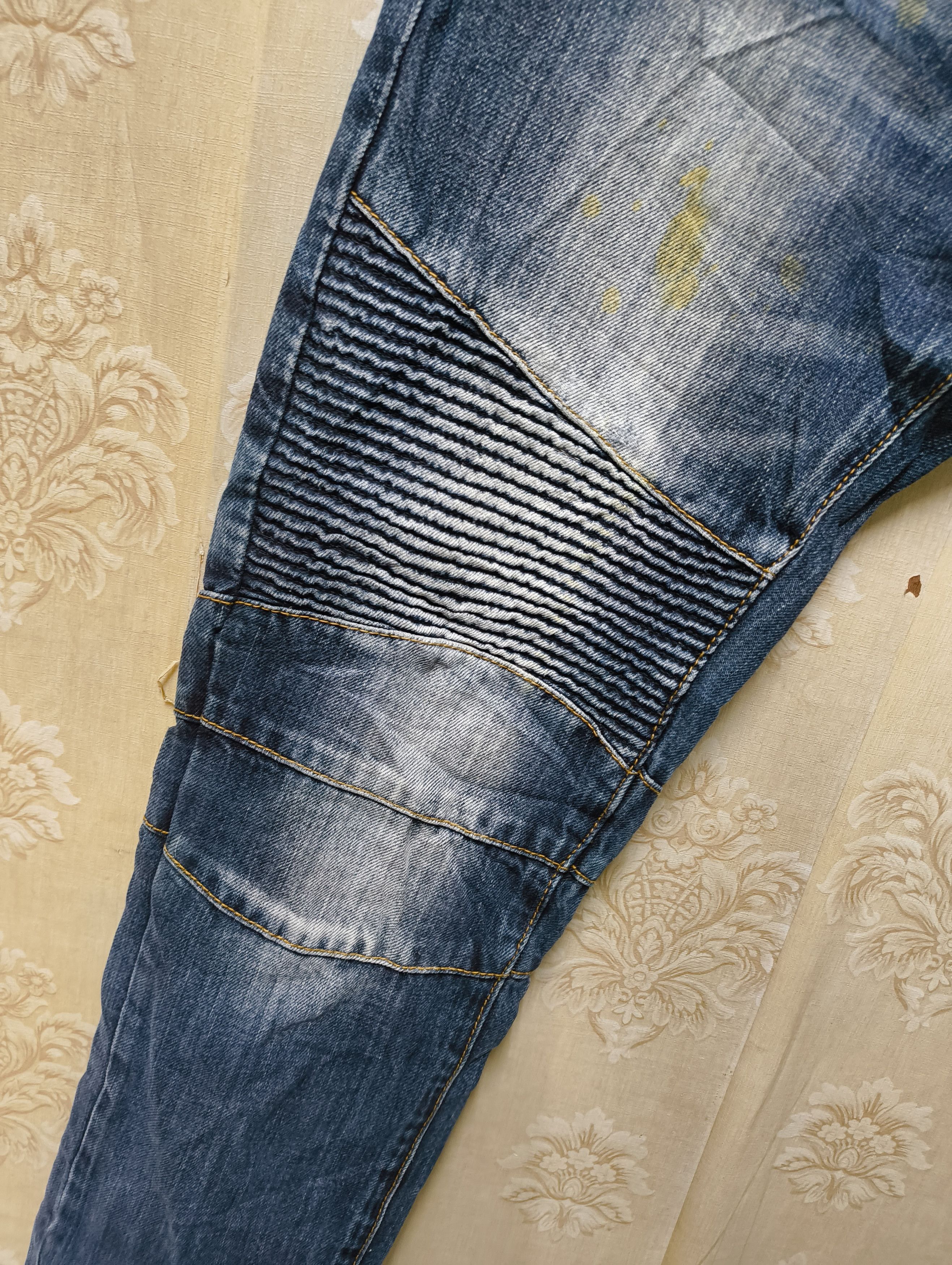 Japanese Brand EMBELLISHED BIKER JEANS Size US 33 - 5 Thumbnail