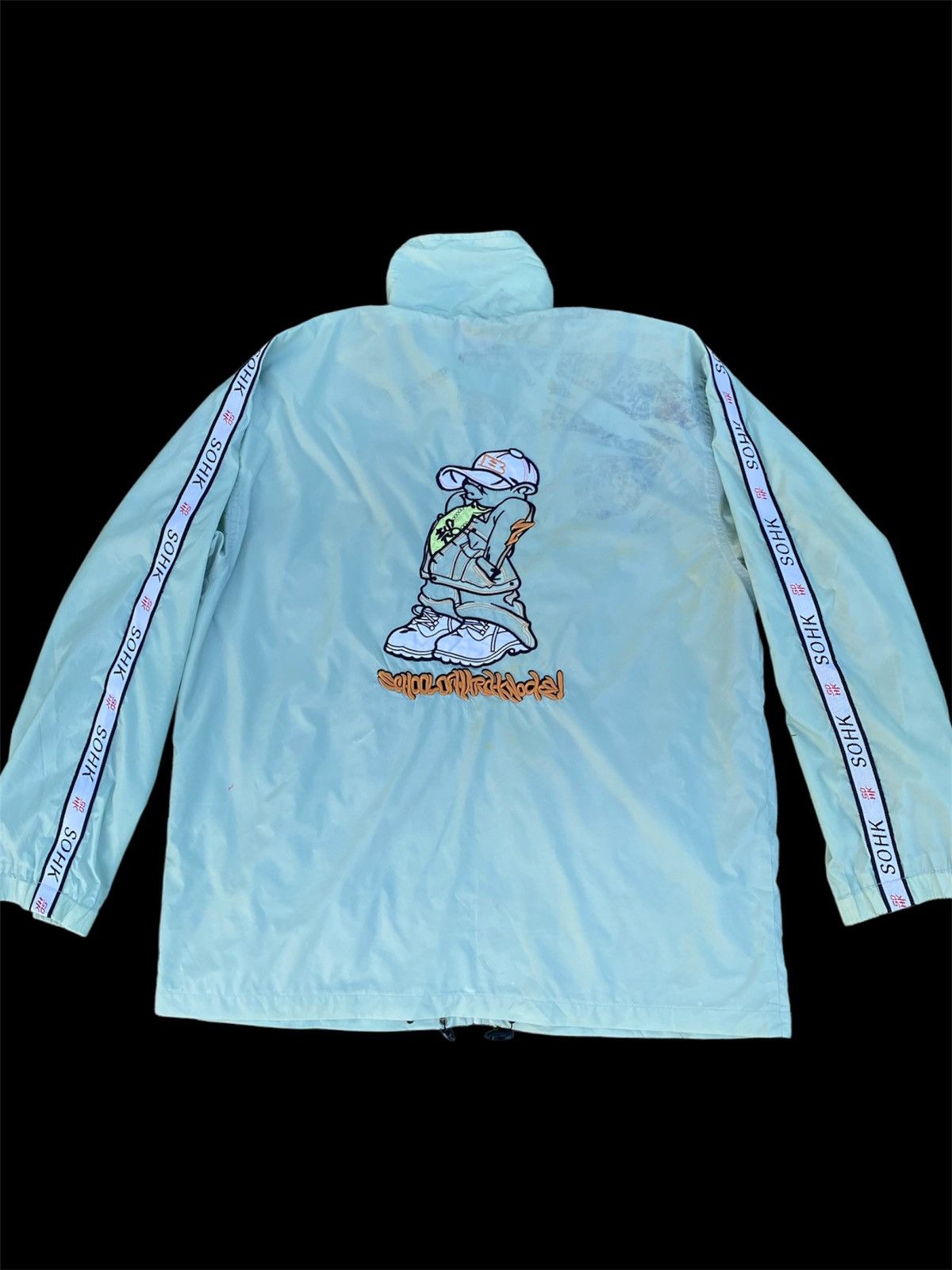 JNCO × Rap Tees Sohk School of Hard Knock Hiphop Embroidery Windbreaker Size US XL / EU 56 / 4 - 5 Thumbnail