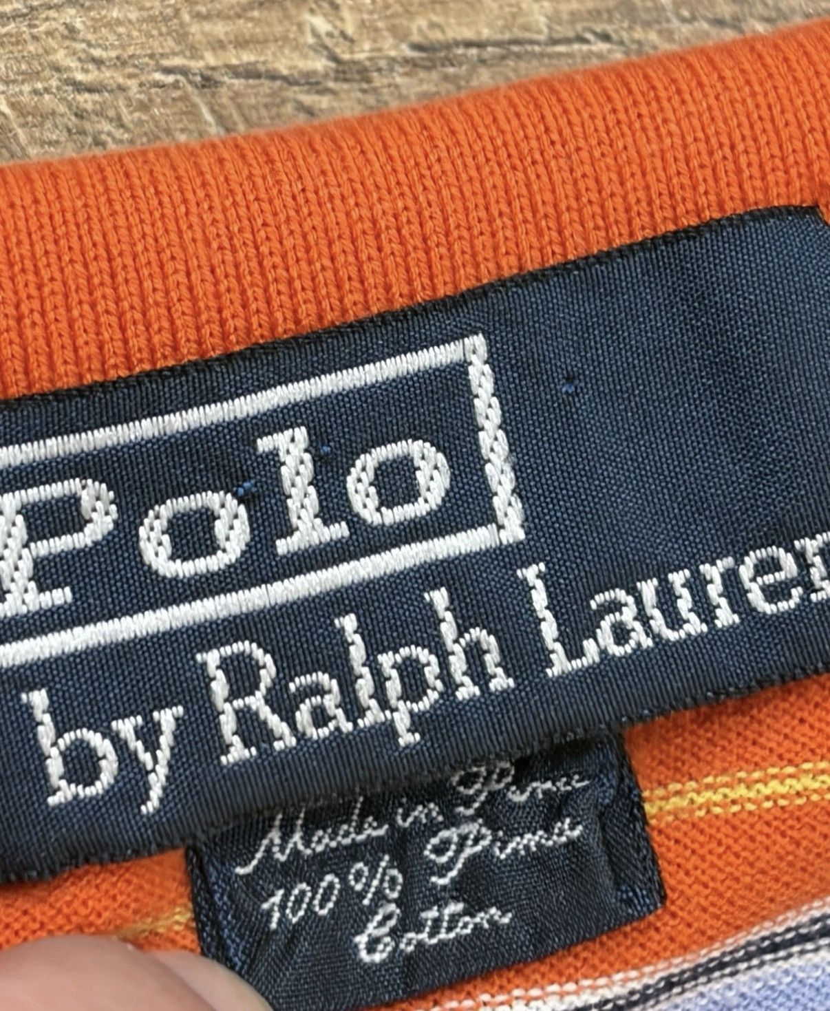 Polo Ralph Lauren Vintage Polo Ralph Lauren Striped Knit Polo Shirt Orange XL Size US XL / EU 56 / 4 - 3 Thumbnail