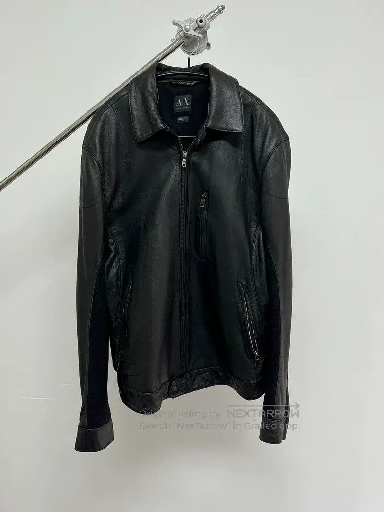 Armani Armani Calfskin and Wool Blended Leather Jacket Size US XL / EU 56 / 4 - 1 Thumbnail