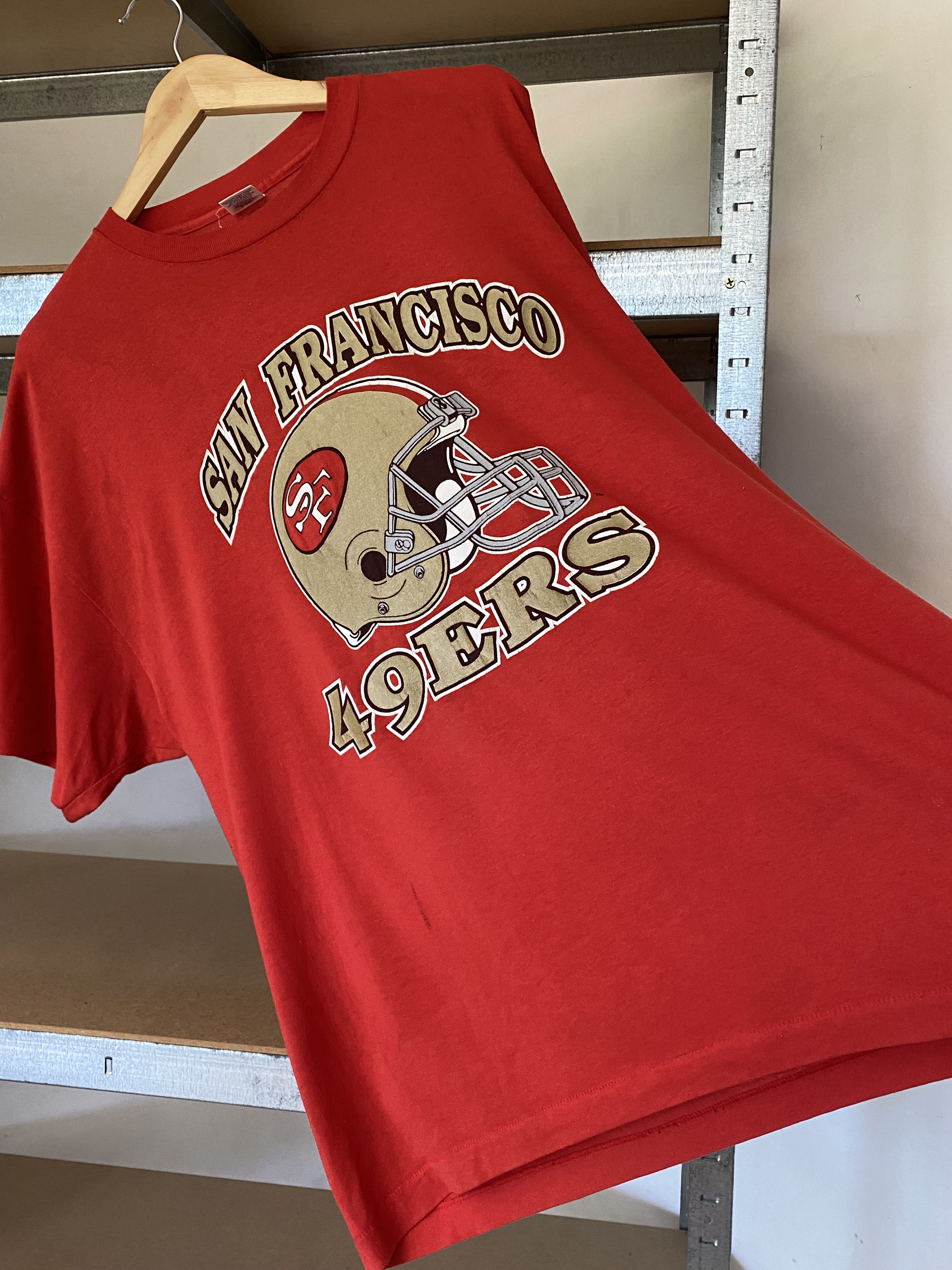 NFL × Vintage San Francisco 49ers Vintage 90s NFL Red Tee Size US XXL / EU 58 / 5 - 10 Thumbnail