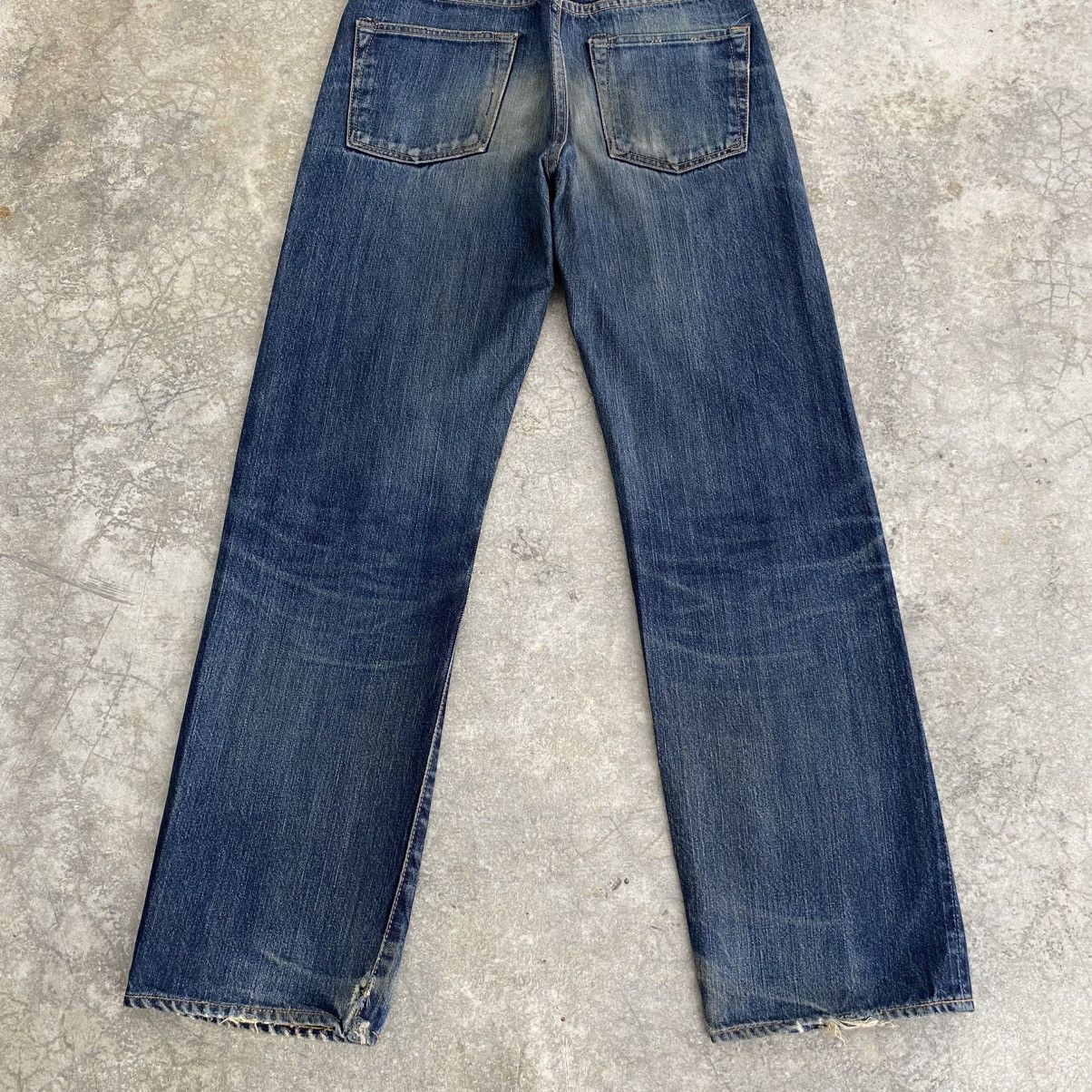 Denime Vintage Denime Japan Faded Blue Distressed Selvedge Jeans Size US 29 - 11 Thumbnail