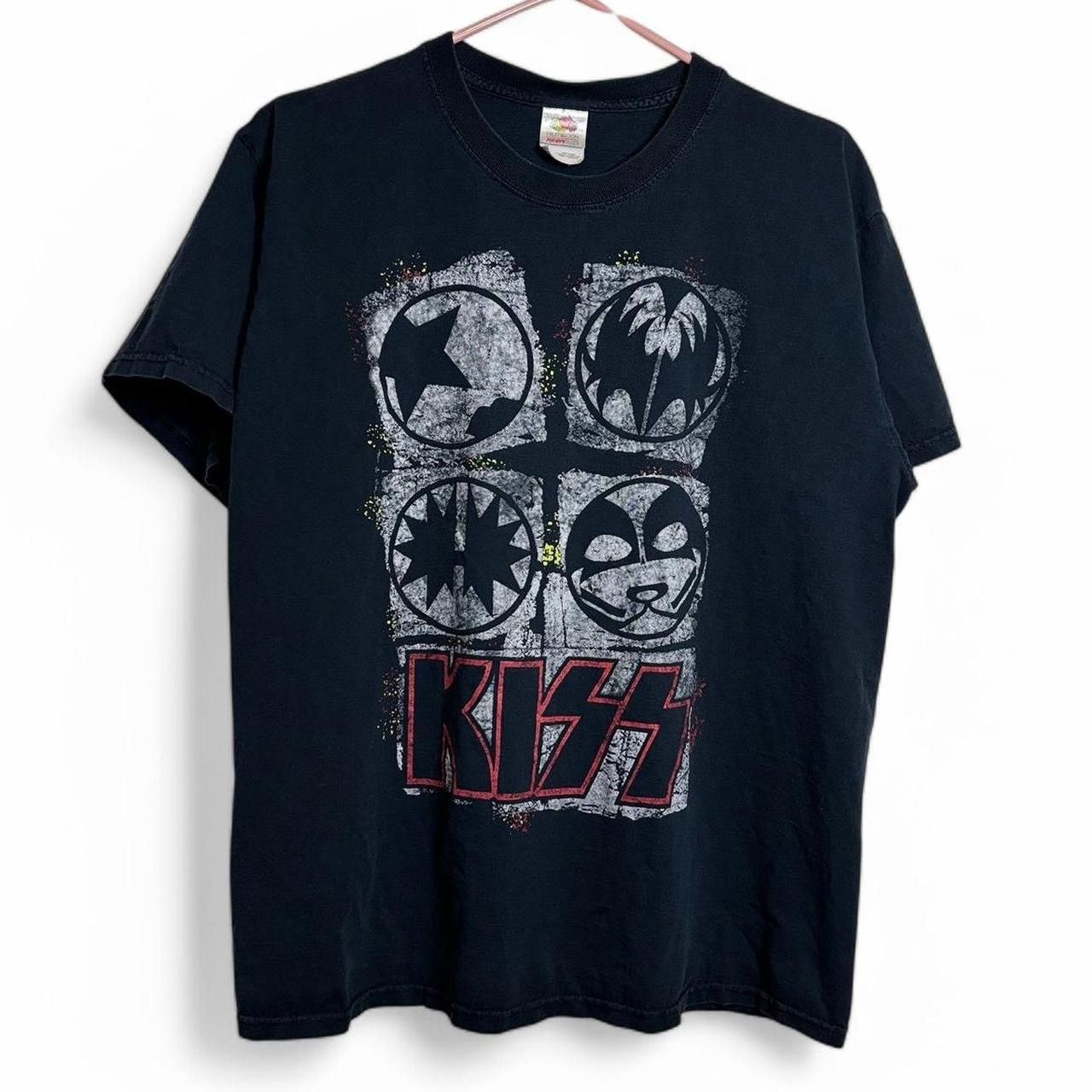 Band Tees × KISS × Vintage Vintage Y2K Kiss Faded Black Graphic Tee Size US L / EU 52-54 / 3 - 1 Thumbnail