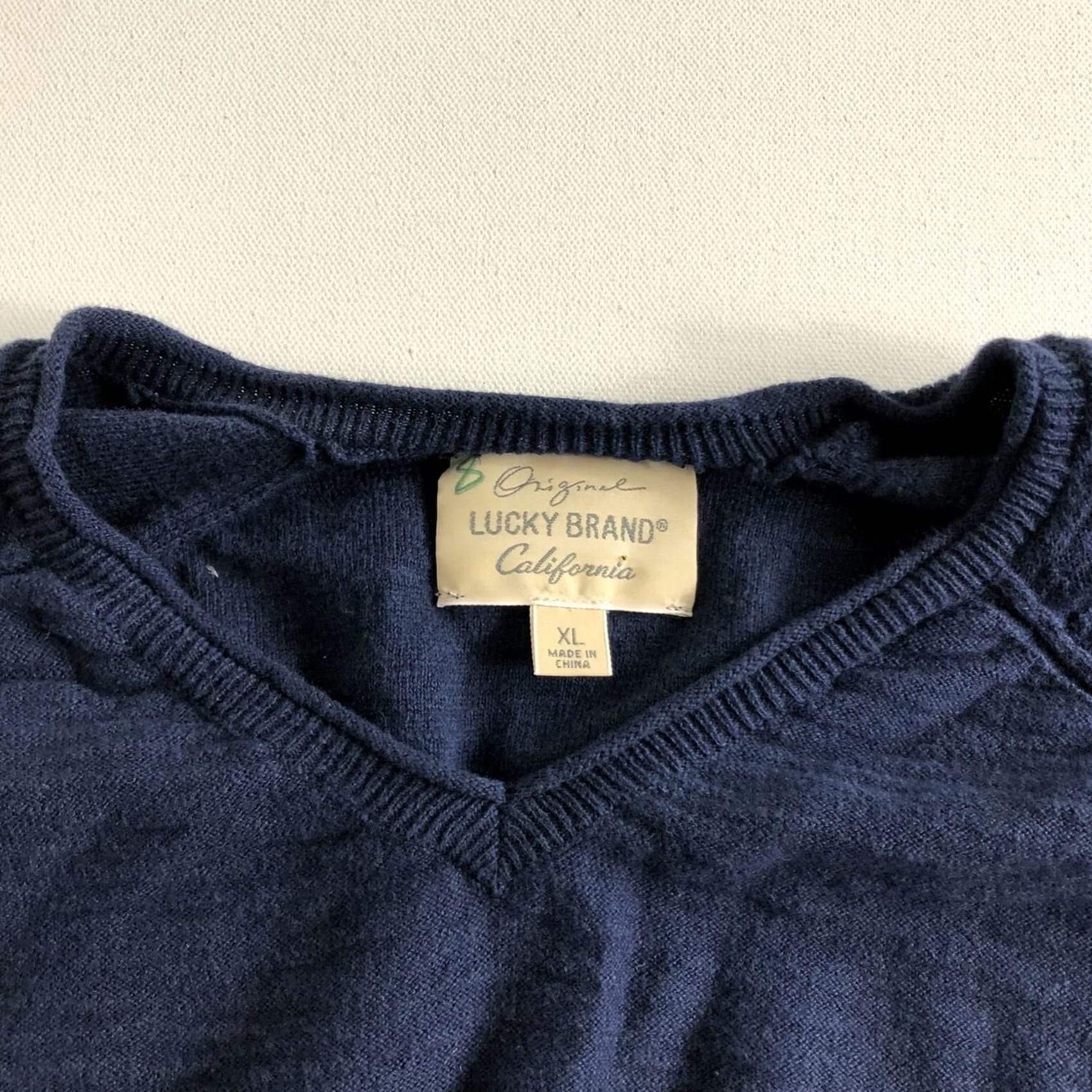 Lucky Brand Lucky Brand Shirt Pullover XL Regular Men V-Neck Blue Size US XL / EU 56 / 4 - 4 Thumbnail