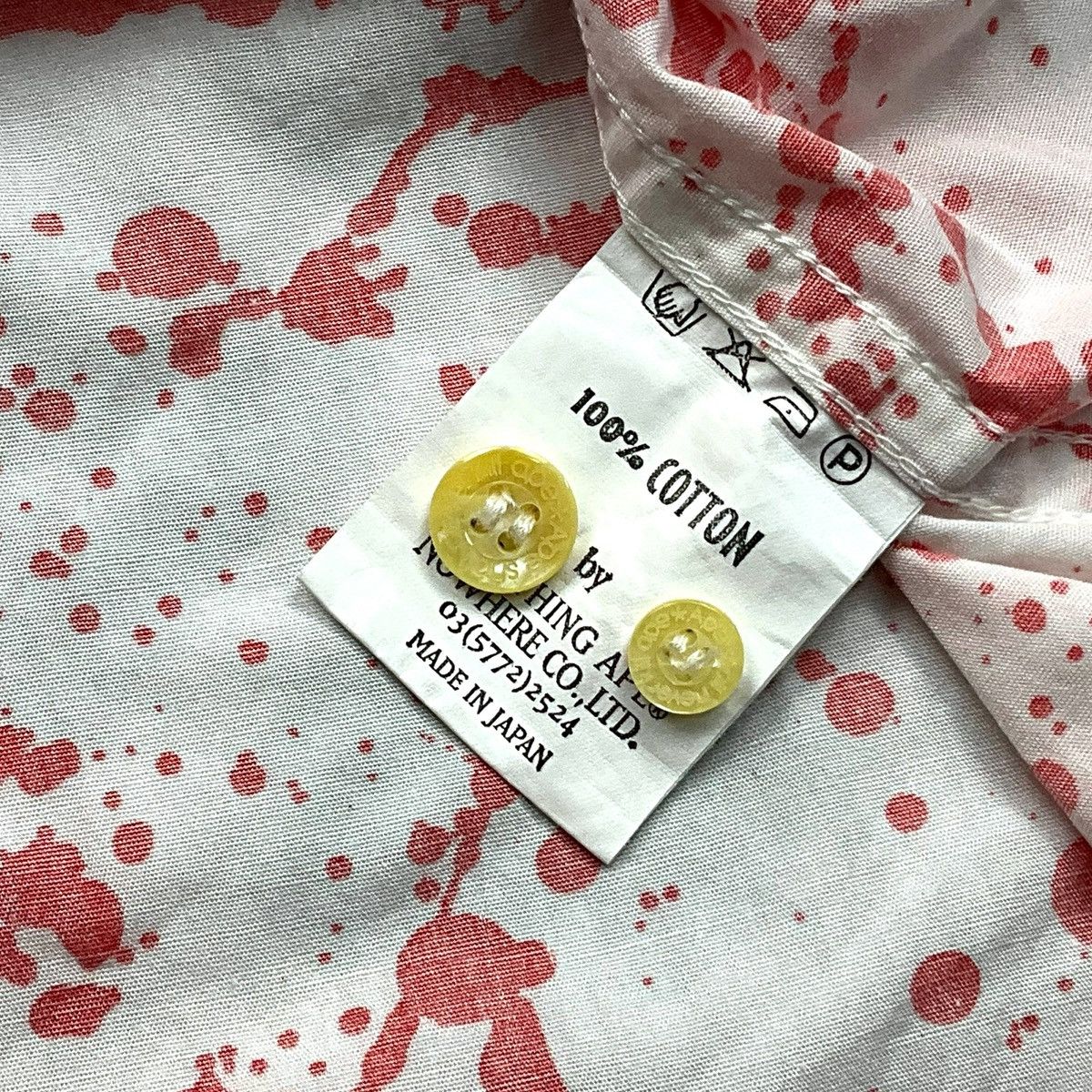 Bape OG2000's Bape Paint Splatter L/S Button up Shirt Size US L / EU 52-54 / 3 - 16 Thumbnail