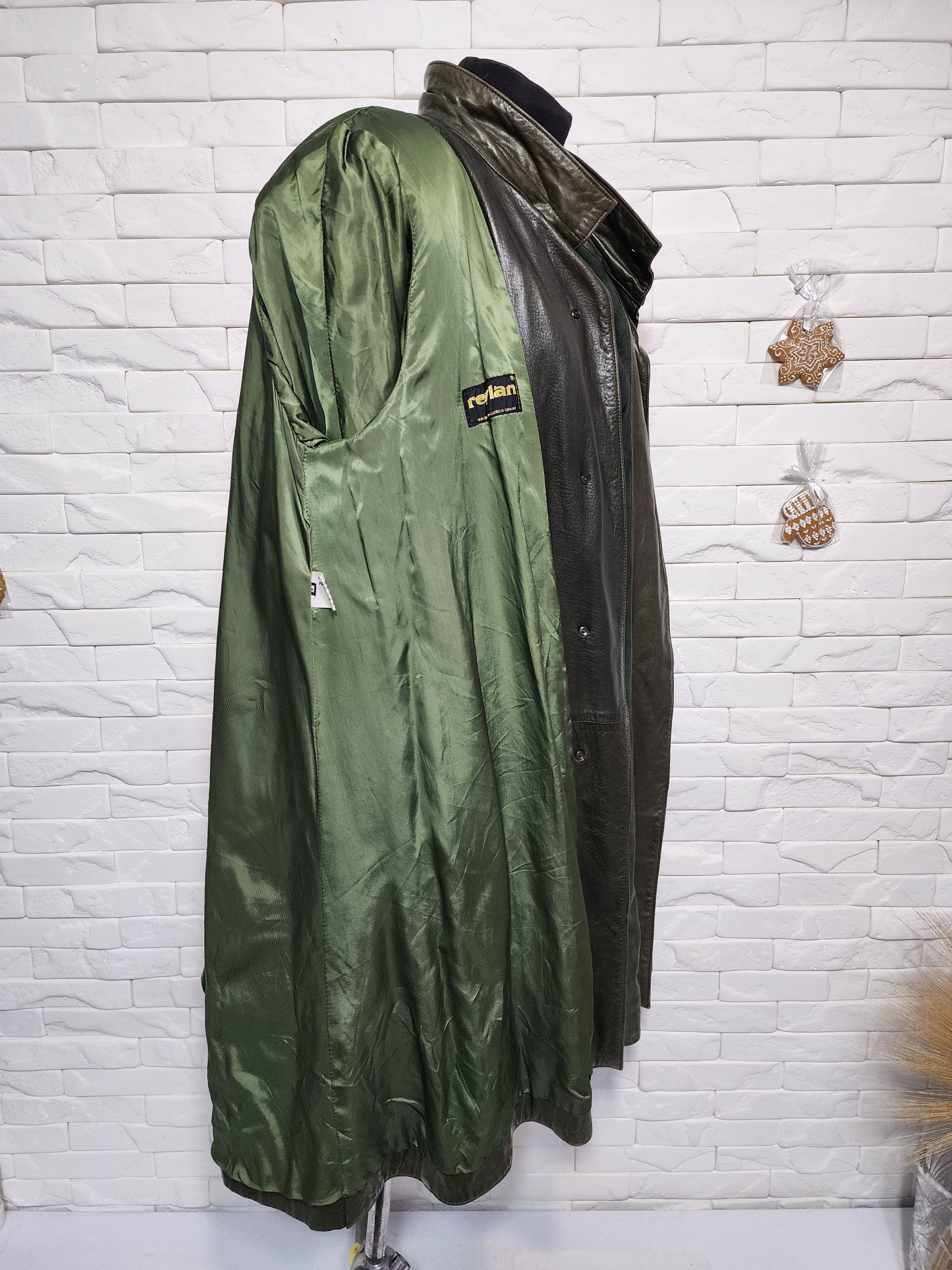 Other Green Leather Jacket: Womrn's Button Coat Size 3XL / US 20-22 - 8 Thumbnail