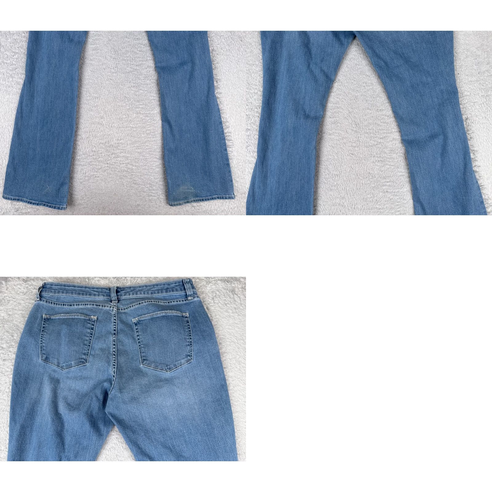 Vintage Arizona Jeans Juniors 13 L Blue Denim Bootcut Mid Rise Distressed Cotton 32x34 Jeans Mens Regular Blue Cotton Blend 5-Pocket Design Size 34" / US 12 / IT 48 - 10 Thumbnail