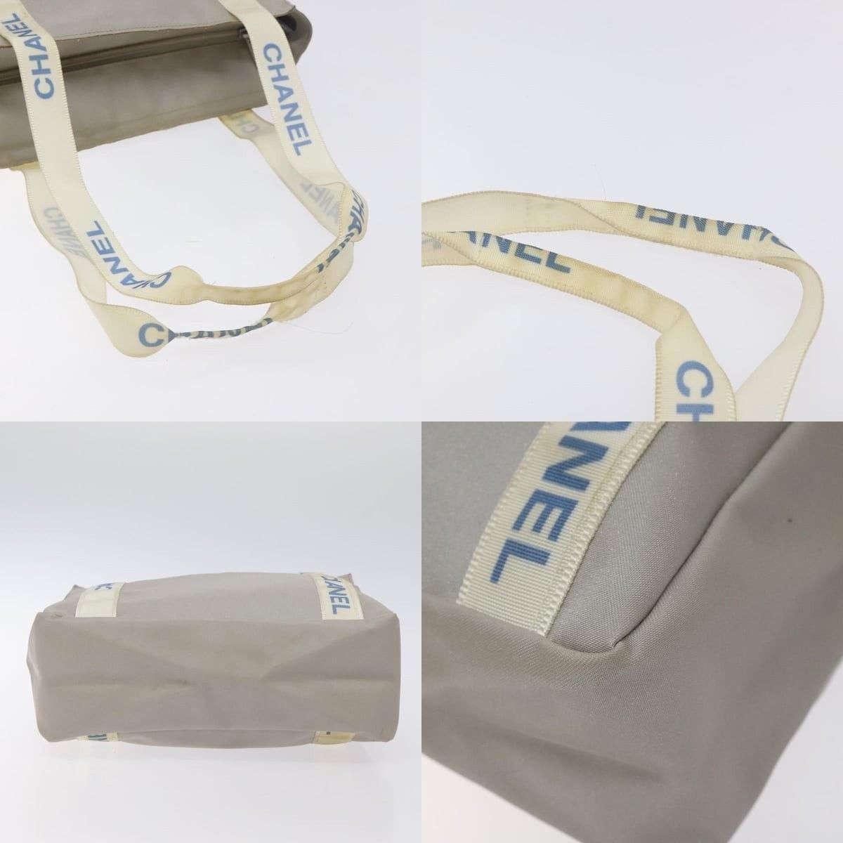 Chanel Chanel Tote Bag Pvc Canvas Greige Silver CC Size ONE SIZE - 4 Thumbnail