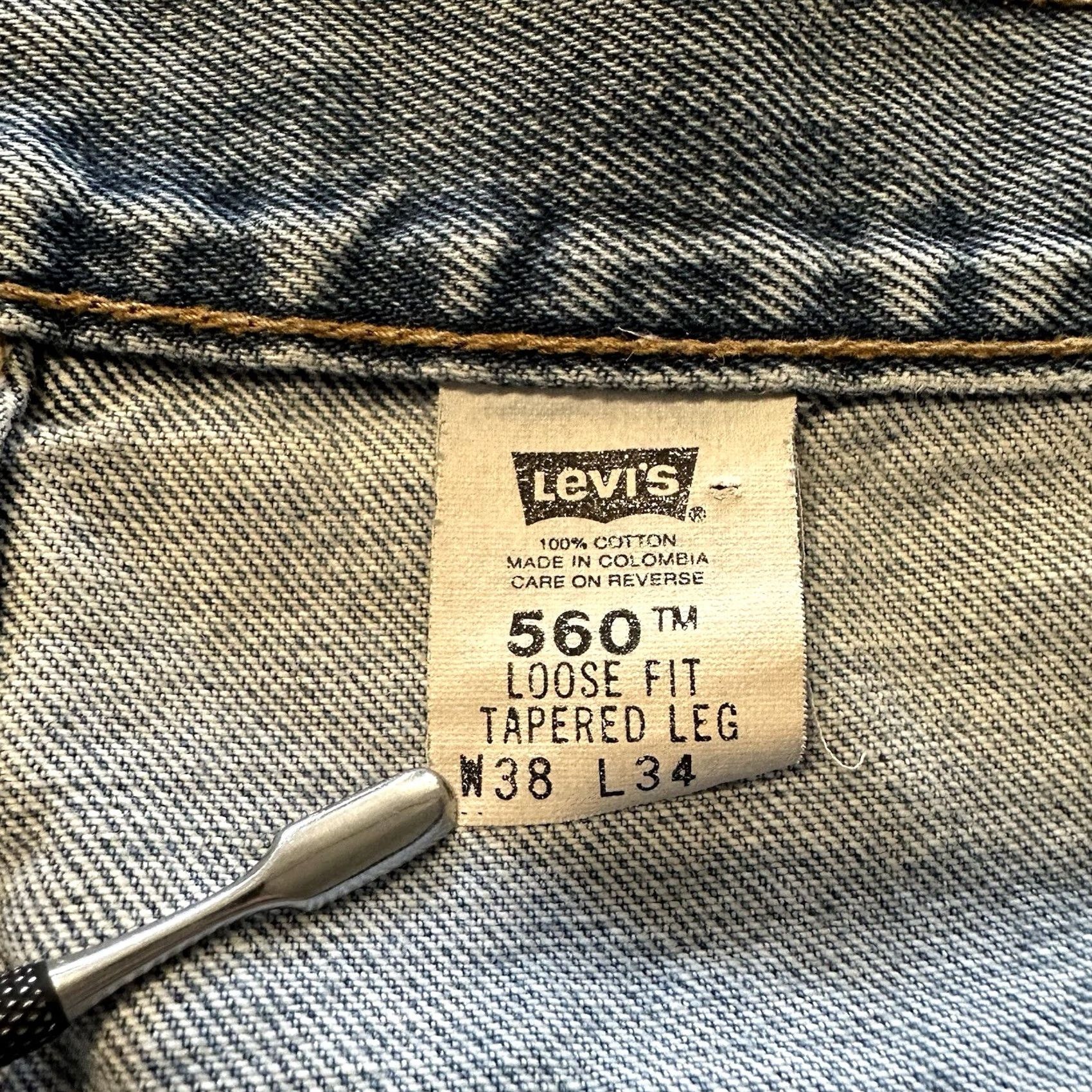 Levi's Levi’s Jeans Mens 560 Vintage 560 Jeans Mens 38x34 Levi's 560 Denim Blue Cotton 5-Pocket Mens Regular XS-XL Smart Fit 560 Size US 38 / EU 54 - 4 Thumbnail