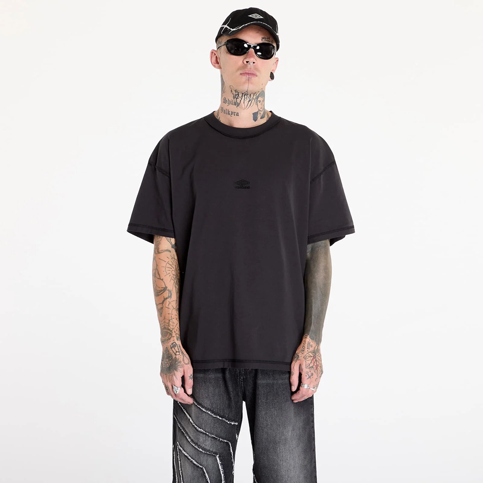 Slam Jam × Umbro Black Inside Out Embroidered Logo Oversized T-Shirt Size US S / EU 44-46 / 1 - 2 Thumbnail