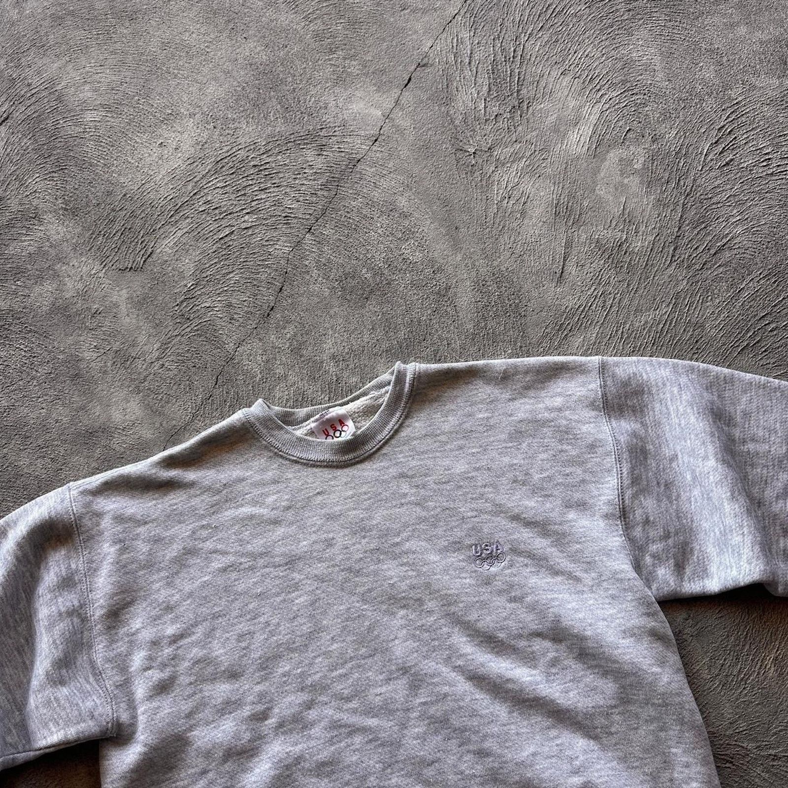 Carhartt Grey vintage 90s Olympics crewneck sweatshirt Size US M / EU 48-50 / 2 - 3 Thumbnail
