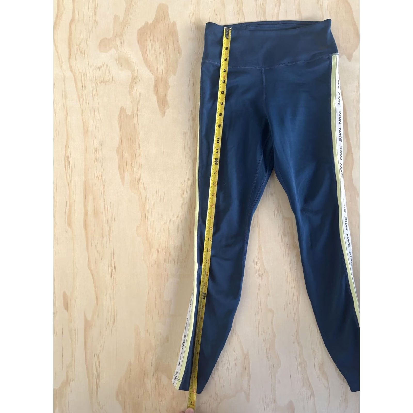 Nike Nike Leggings Womens Small Blue Side Stripe Ankle Yoga Running Athletic Gym Size 28" / US 6 / IT 42 - 4 Thumbnail