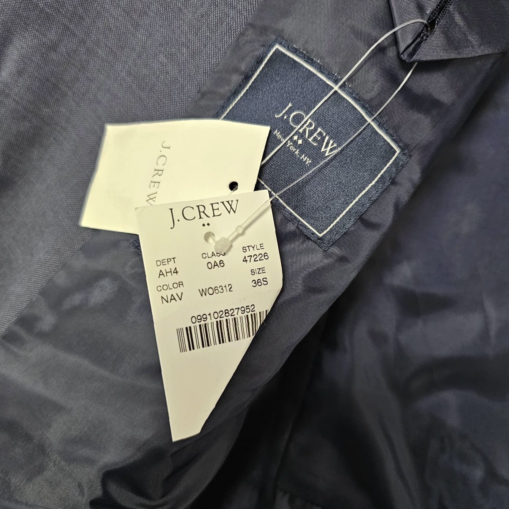 J.Crew J.Crew Thompson Suit Jacket Mens 36S Navy Wool Two Button Blazer Notch Lapel Size 36R - 4 Thumbnail