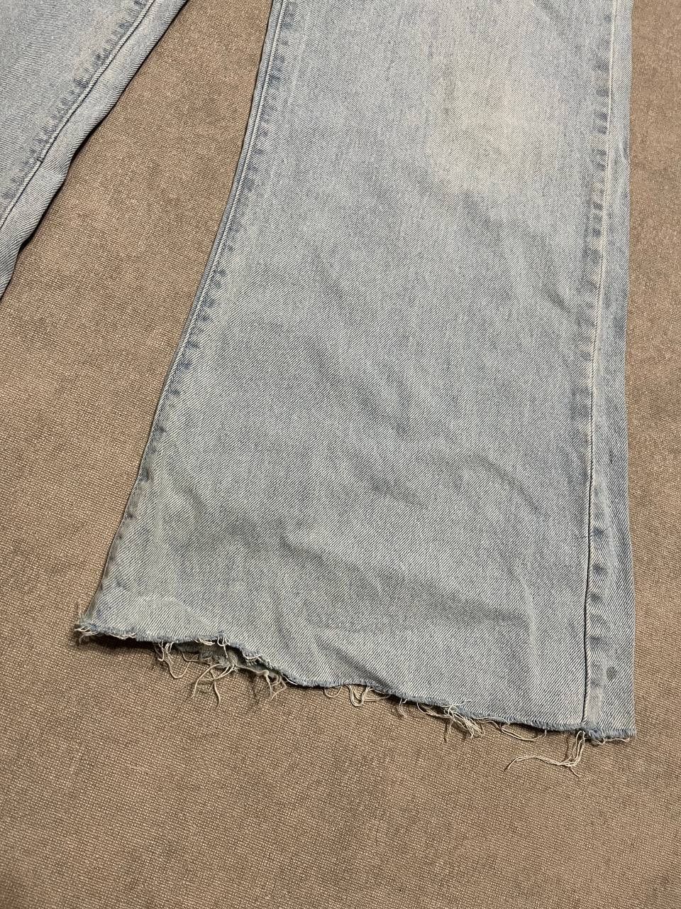 Shein Women`s Crazy Flared Blue Distressed Jeans Denim Shein Sz 28 Size 28" / US 6 / IT 42 - 6 Thumbnail