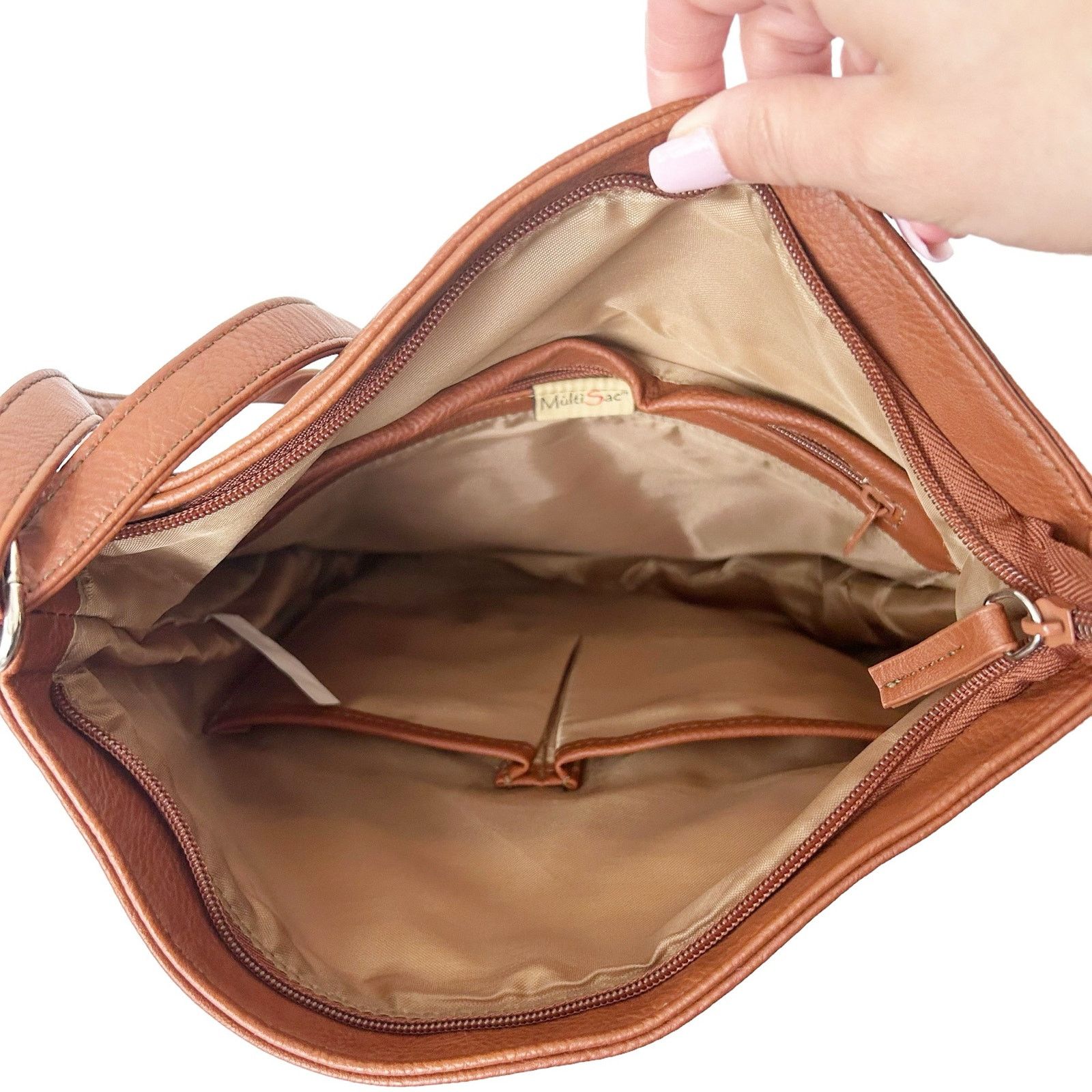 Other Multisac Brown Faux Leather Bag Size ONE SIZE - 3 Thumbnail