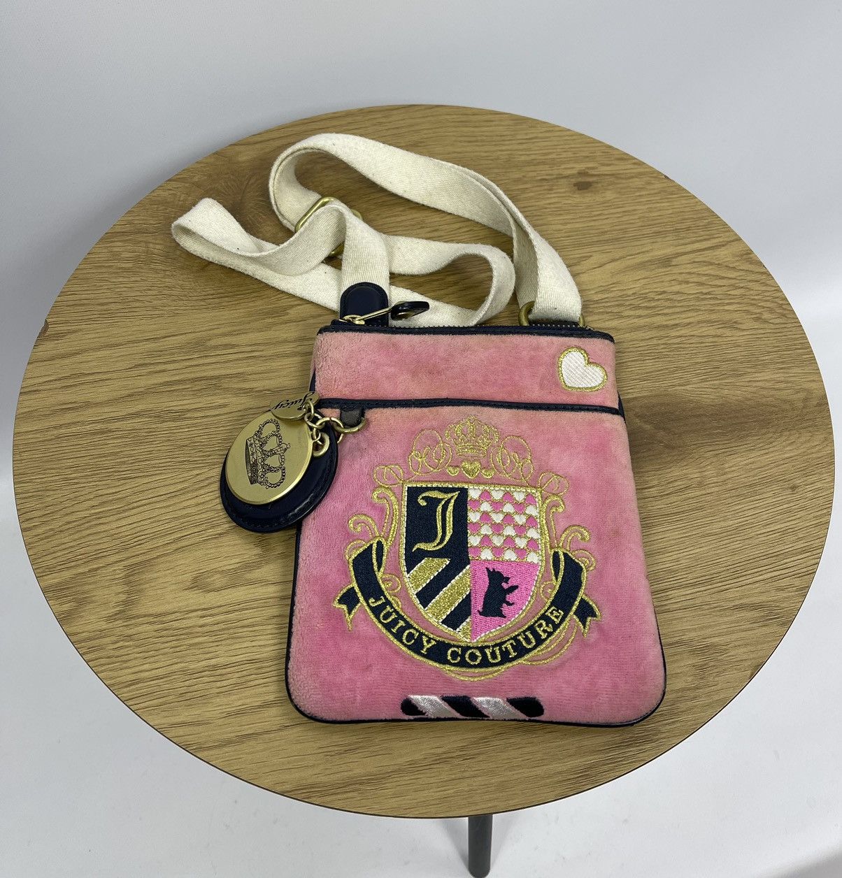 Juicy Couture Juicy Couture Vintage Velour Pink Crossbody Bag Mini Y2K Size ONE SIZE - 1 Thumbnail