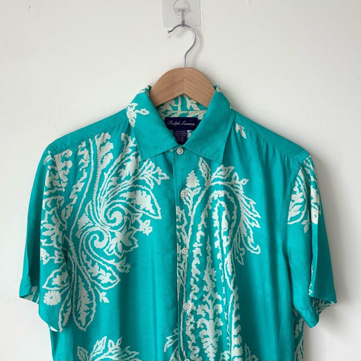 Ralph Lauren Purple Label 100% Silk Floral Hawaiian Shirt Made in Italy Size US L / EU 52-54 / 3 - 5 Thumbnail
