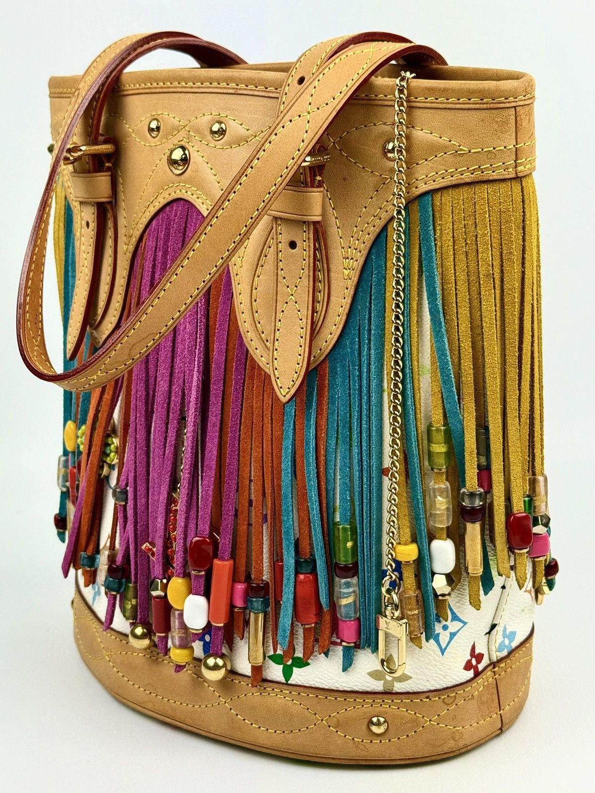 Louis Vuitton × Takashi Murakami Louis Vuitton - Murakami - SS06 - Multicolor - Fringe Bucket Size ONE SIZE - 14 Thumbnail