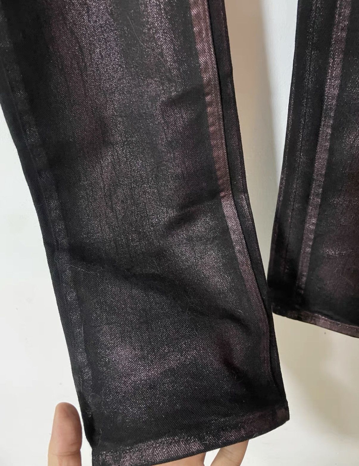 Gucci Gucci Runway Waxed Purple-Red Skinny Jeans Size US 32 / EU 48 - 4 Thumbnail