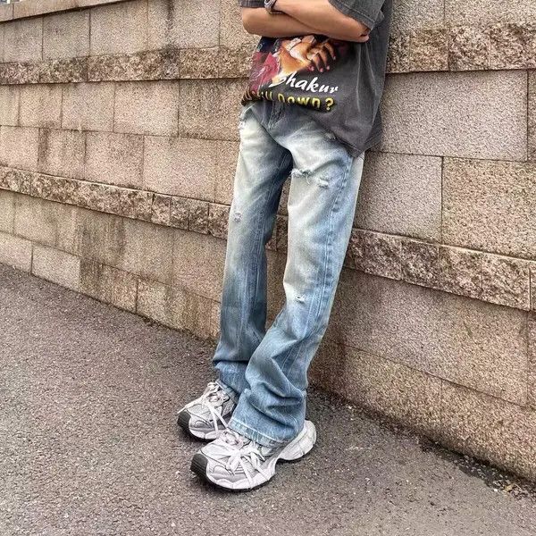 Japanese Brand Koizumi x zai Vintage washed ripped micro-flare jeans Size US 32 / EU 48 - 8 Thumbnail
