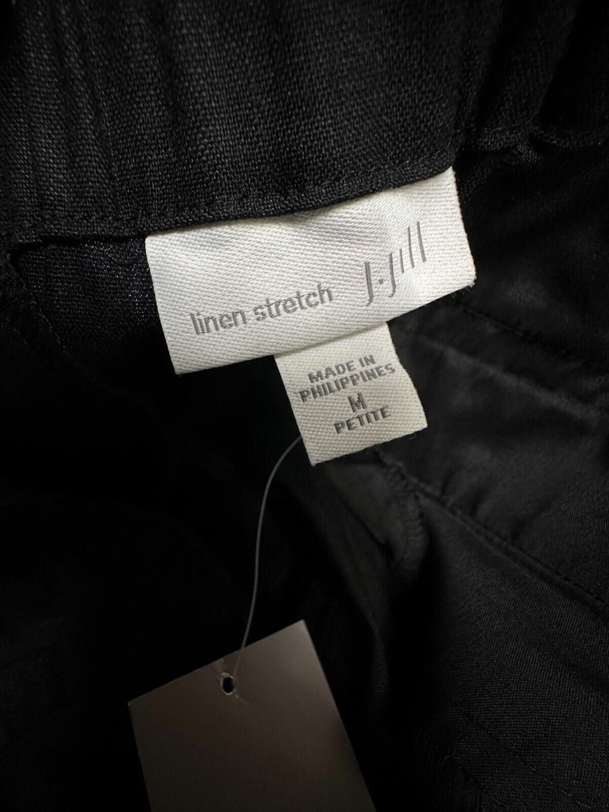 Designer J. Jill Linen stretch Black elastic waist pant Women size Mp Size 32" / US 10 / IT 46 - 7 Thumbnail
