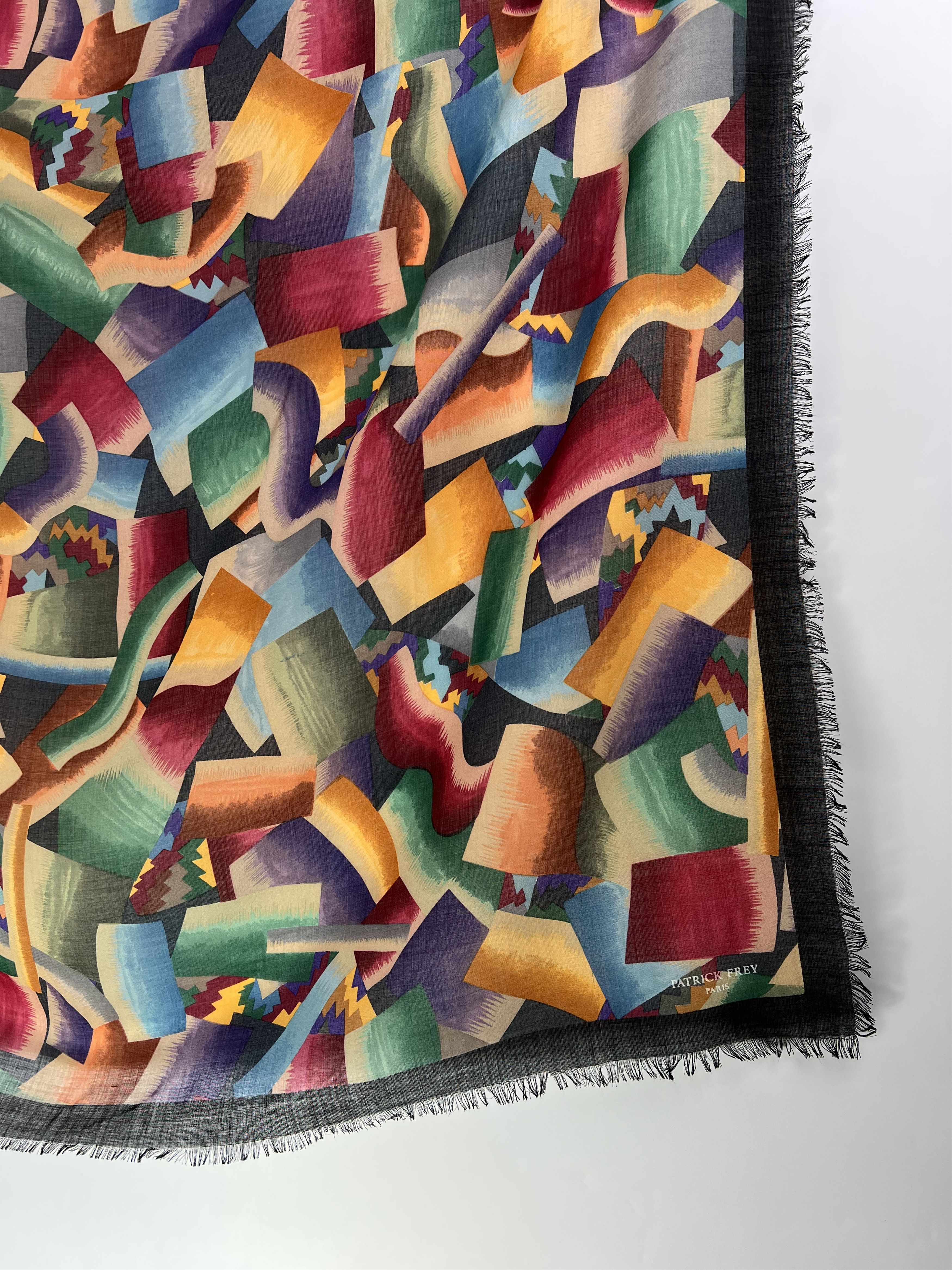 Designer Patrick Frey Paris Wool Silk Tablecloth Square Scarf Size ONE SIZE - 4 Thumbnail