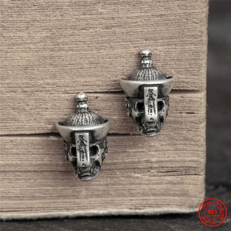 Jewelry Chinese Ghost Earrings 925 Sterling Silver Ear Jewelry Gift Size ONE SIZE - 2 Thumbnail