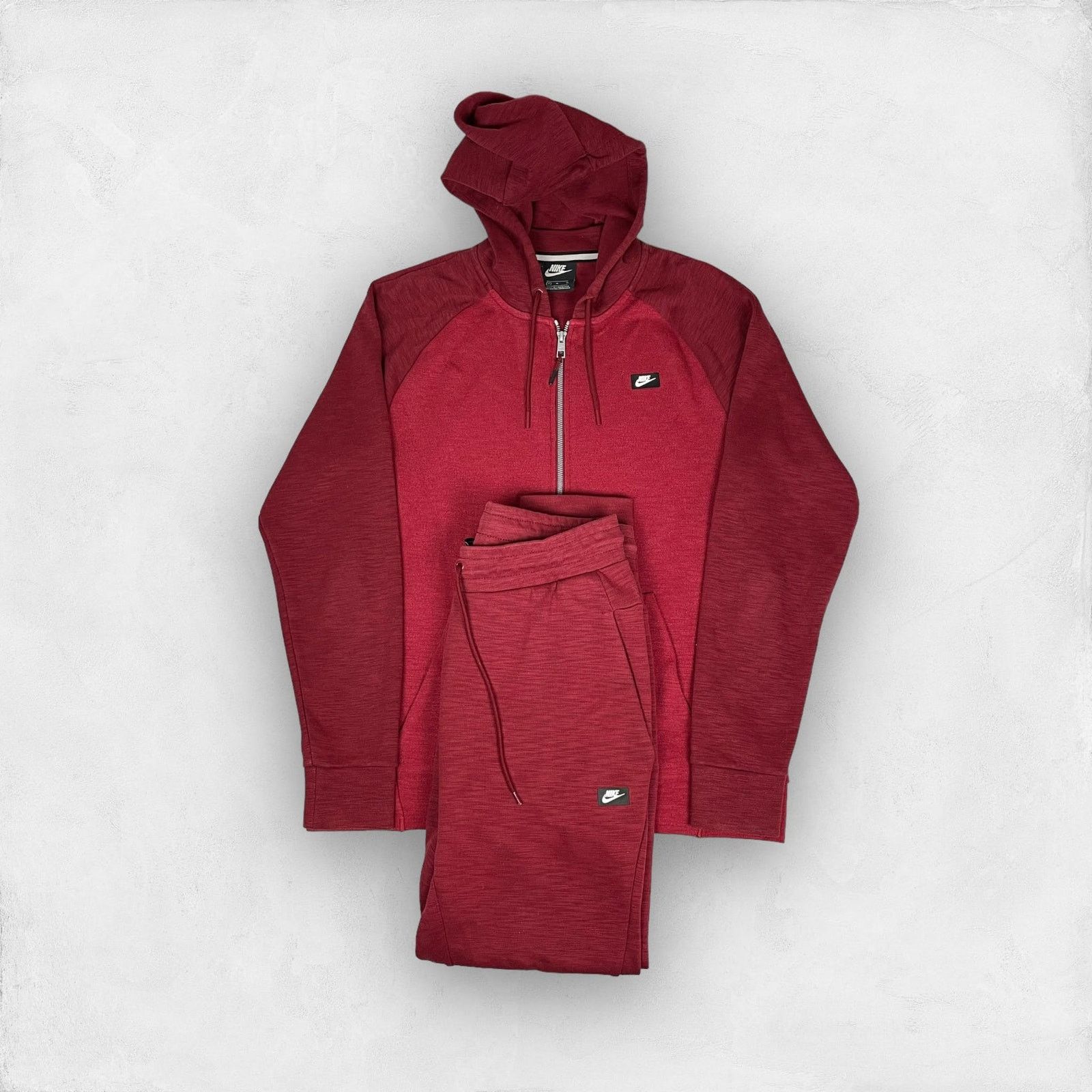 Nike Nike Sportswear Men's Red Swoosh Full Zip Hoodie Set Medium Size US M / EU 48-50 / 2 - 1 Thumbnail