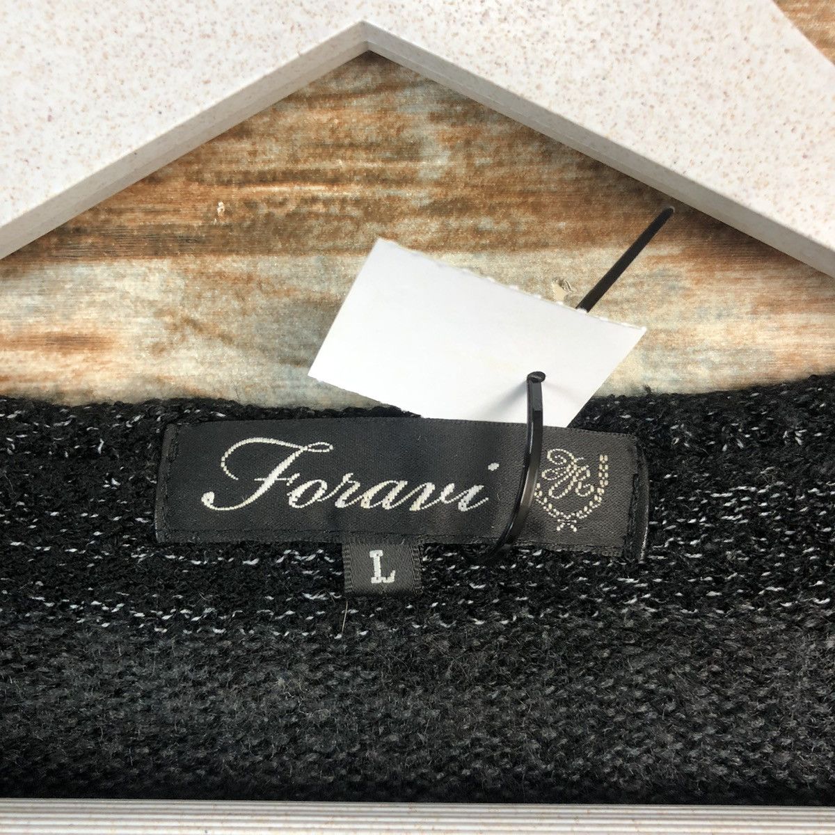 Homespun Knitwear × Japanese Brand Fonani Black vintage stripe Knitwear #A1789 Size US M / EU 48-50 / 2 - 9 Thumbnail